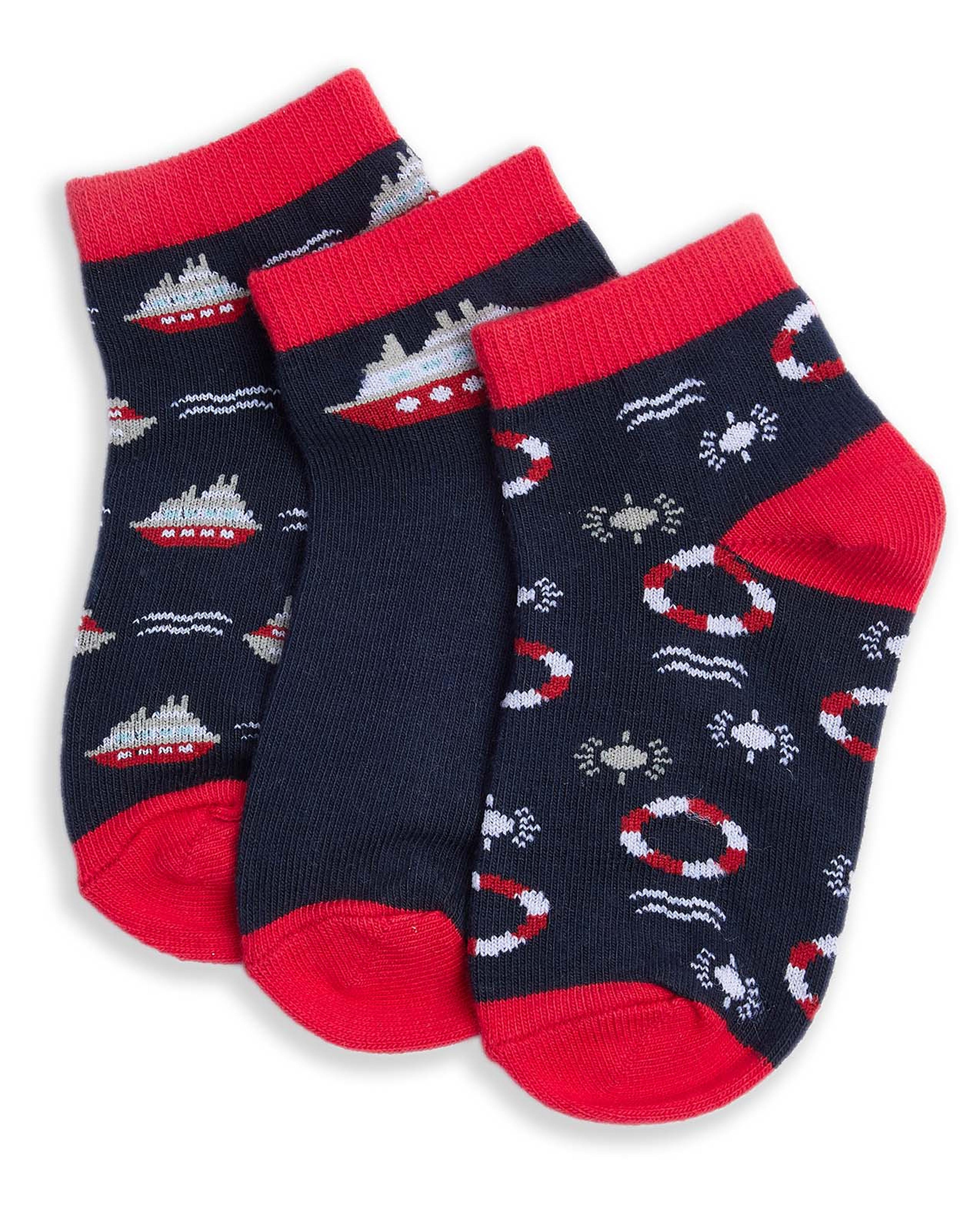 جوارب بطول الكاحل - 3 أزواج