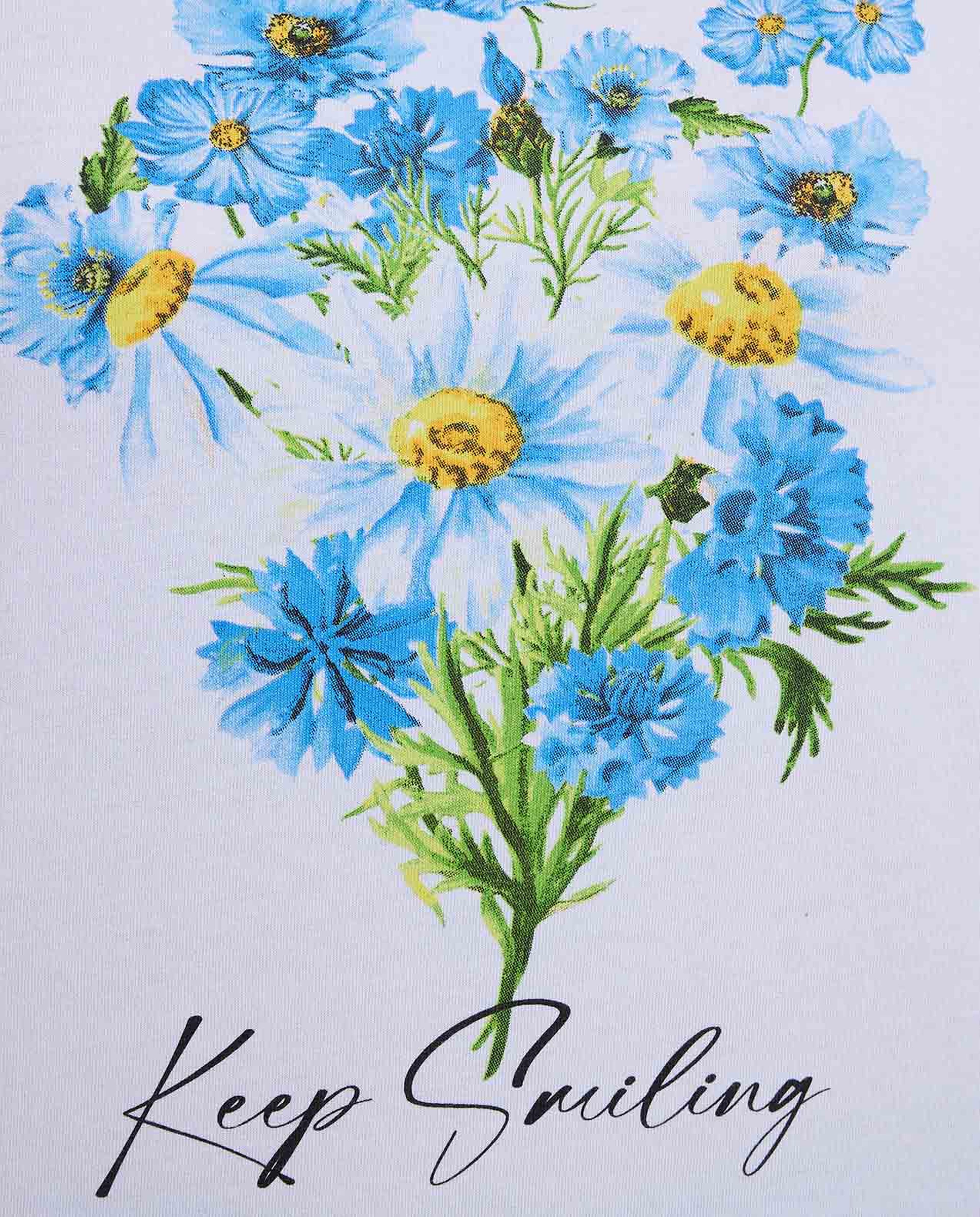 Graphic Print T-Shirt with Crew Neck and Short Sleeves