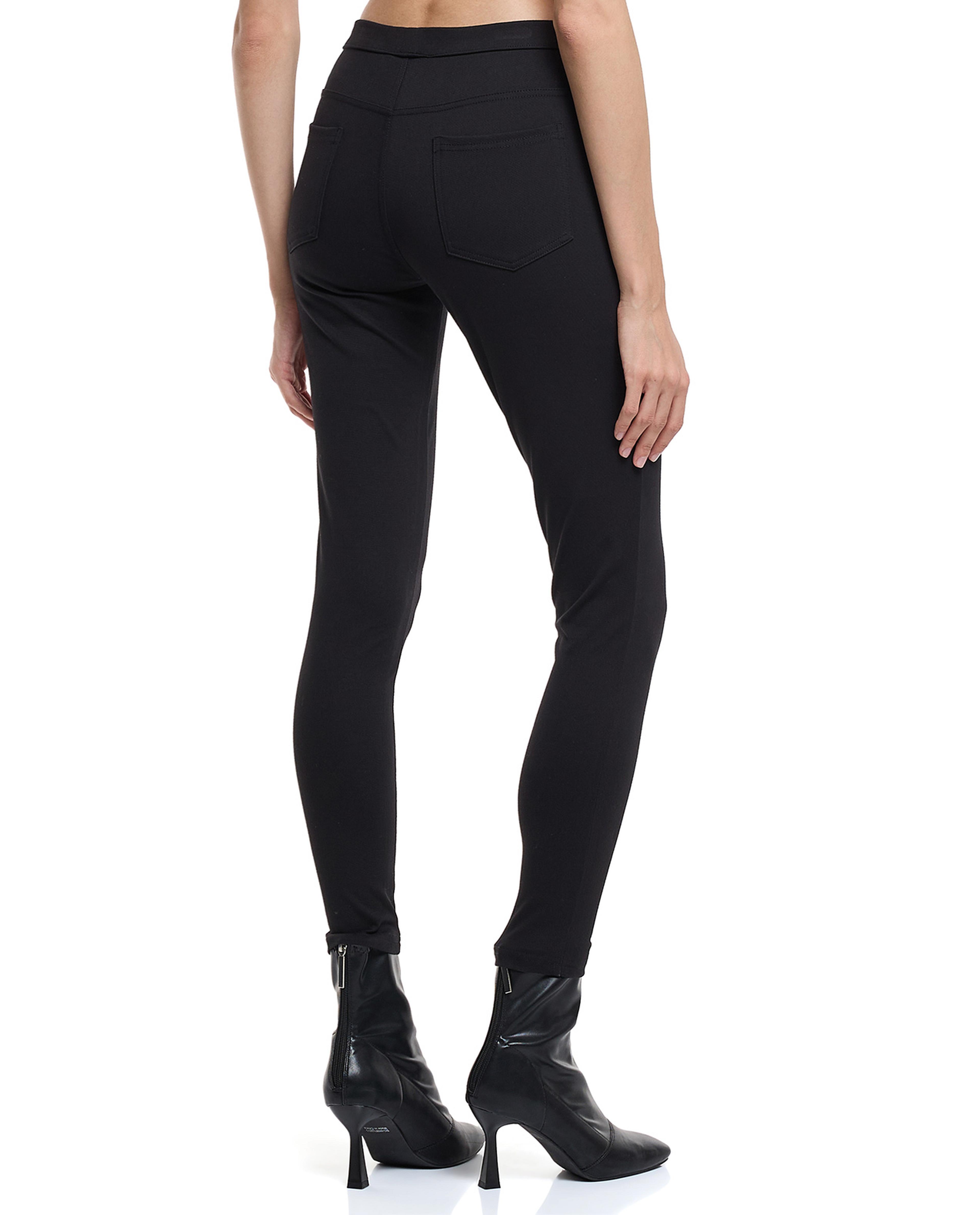 Solid Skinny Fit Pants with Elastic Waist