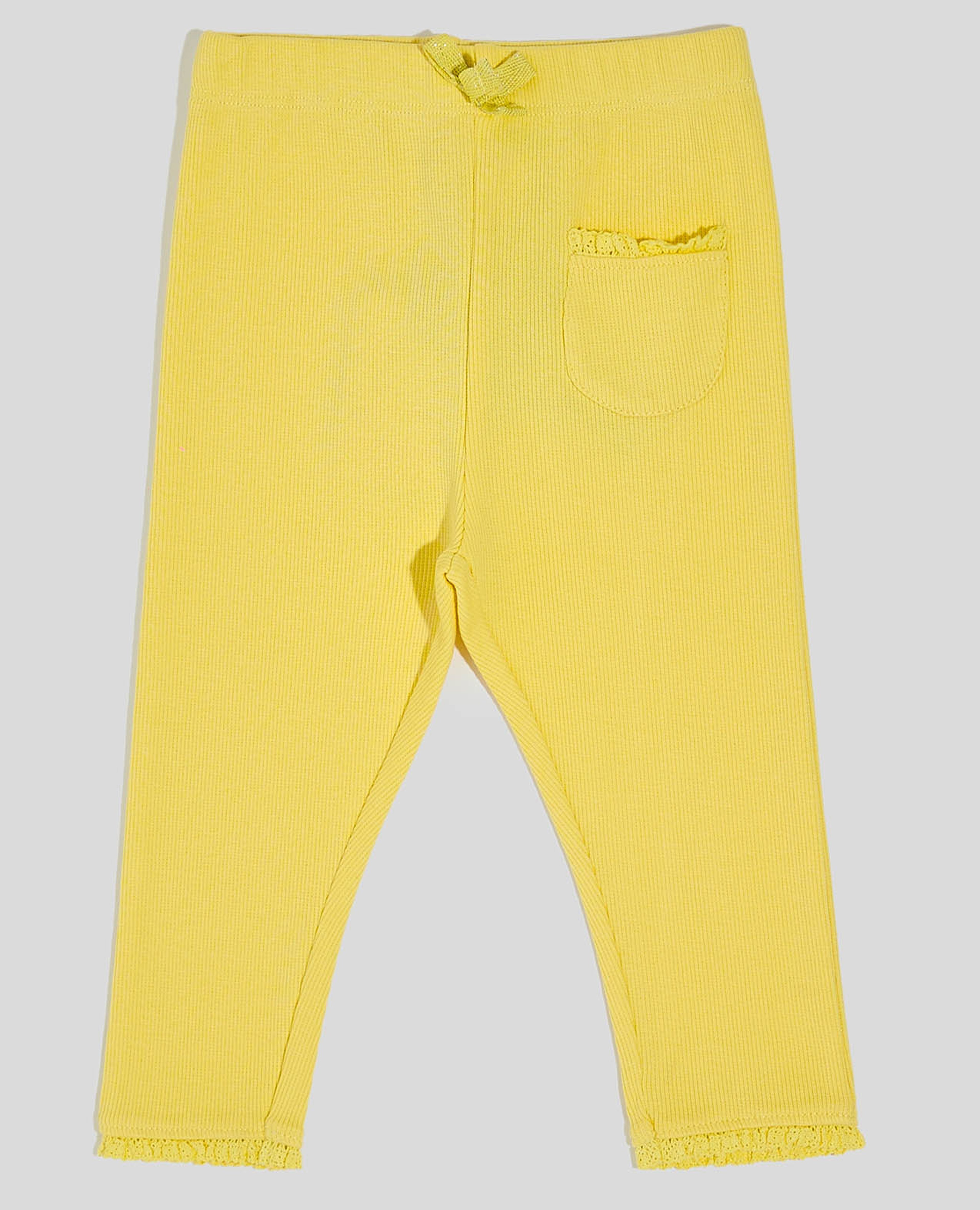 بنطال منسوج بخصر مطاطي