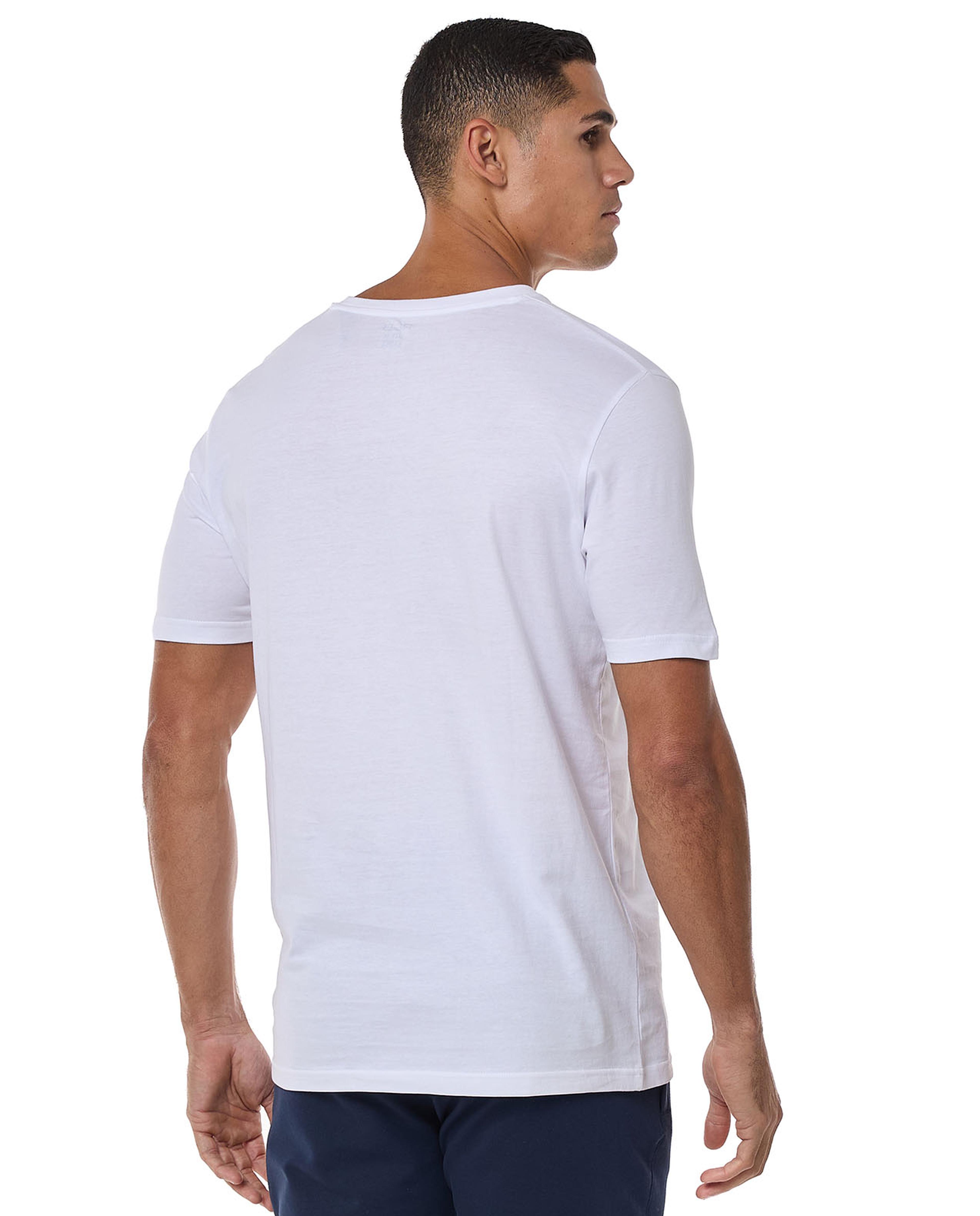Solid T-Shirt With V-Neck And Short Sleeves