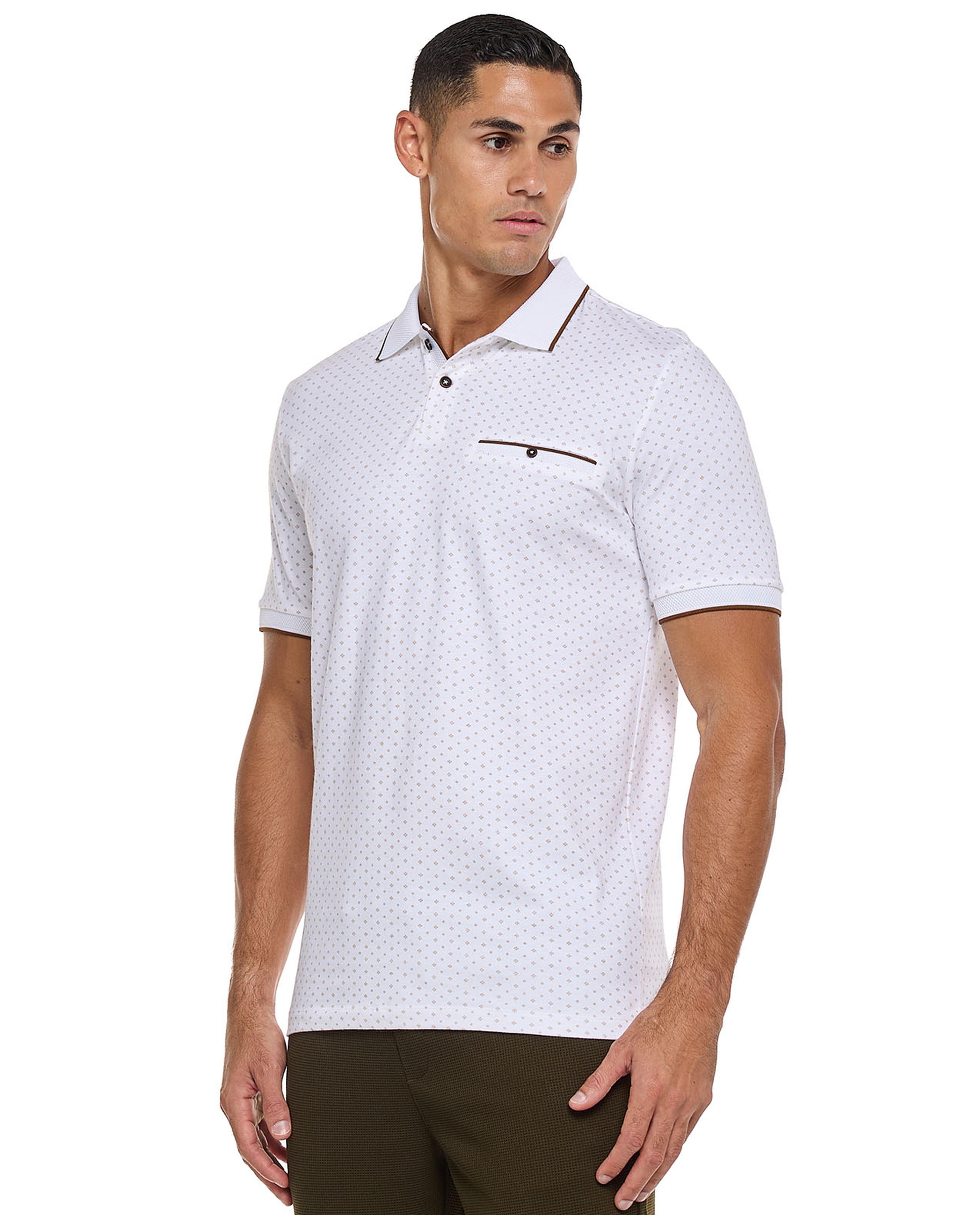 Printed Polo T-Shirt With Short Sleeves