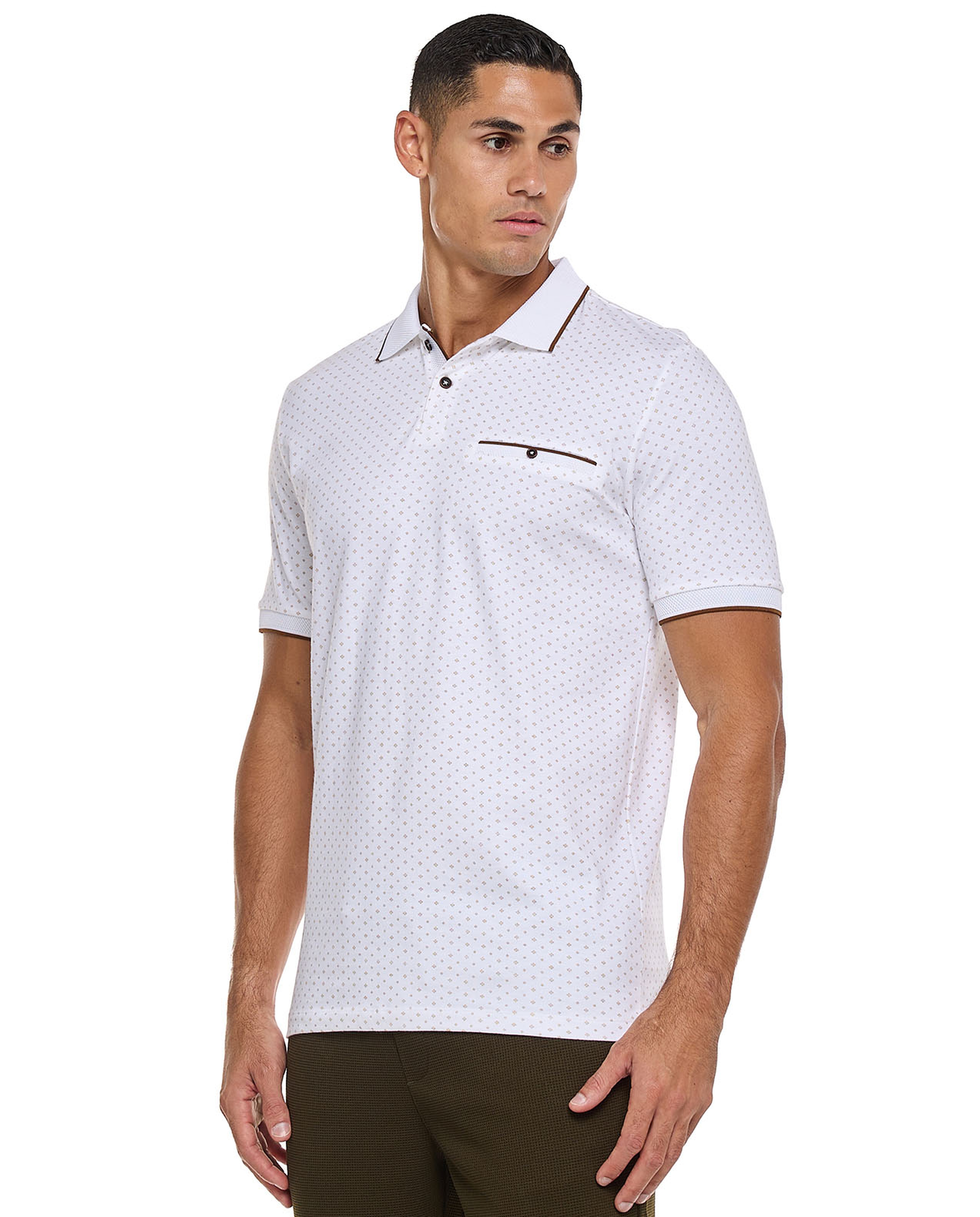 Printed Polo T-Shirt With Short Sleeves