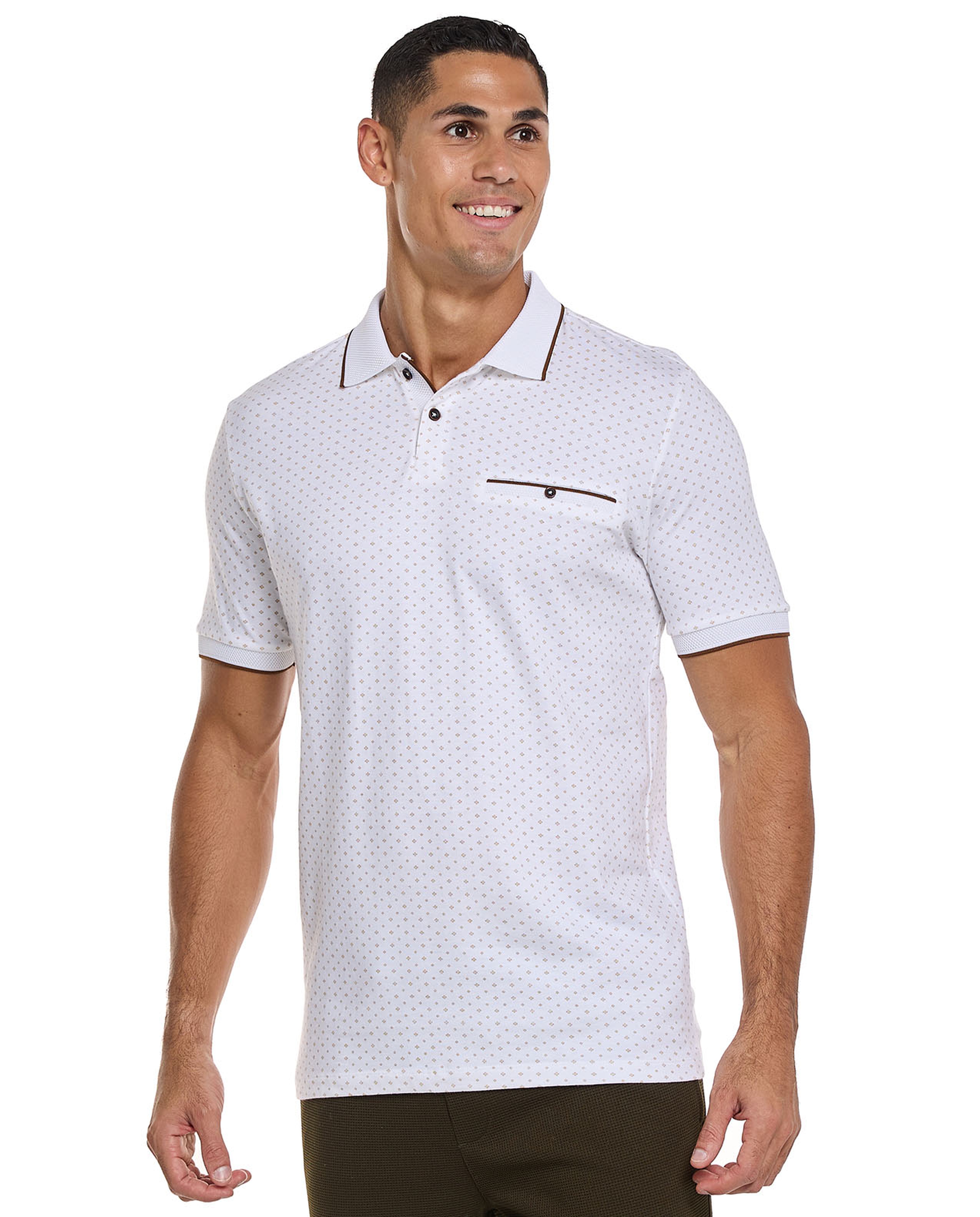 Printed Polo T-Shirt With Short Sleeves