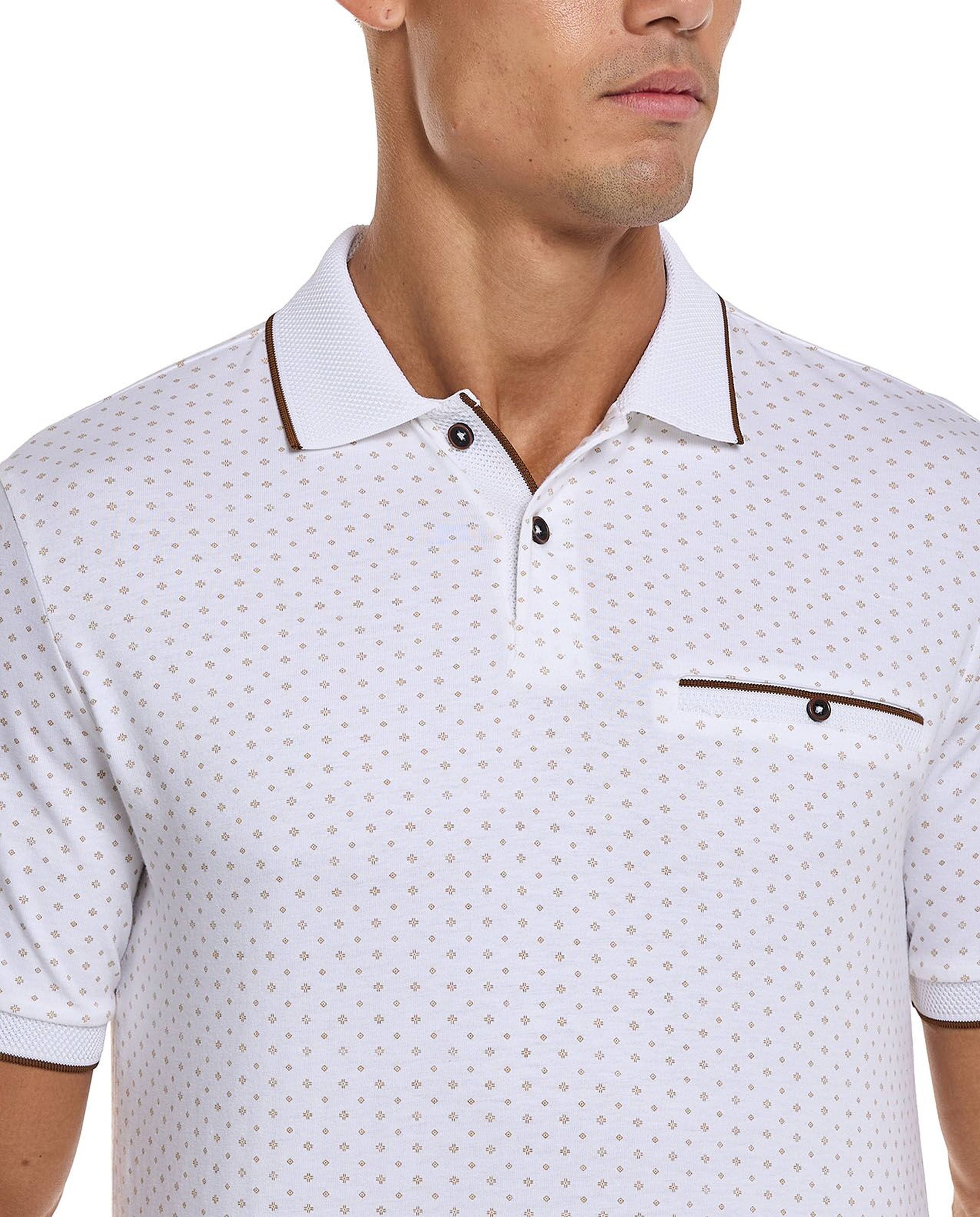 Printed Polo T-Shirt With Short Sleeves