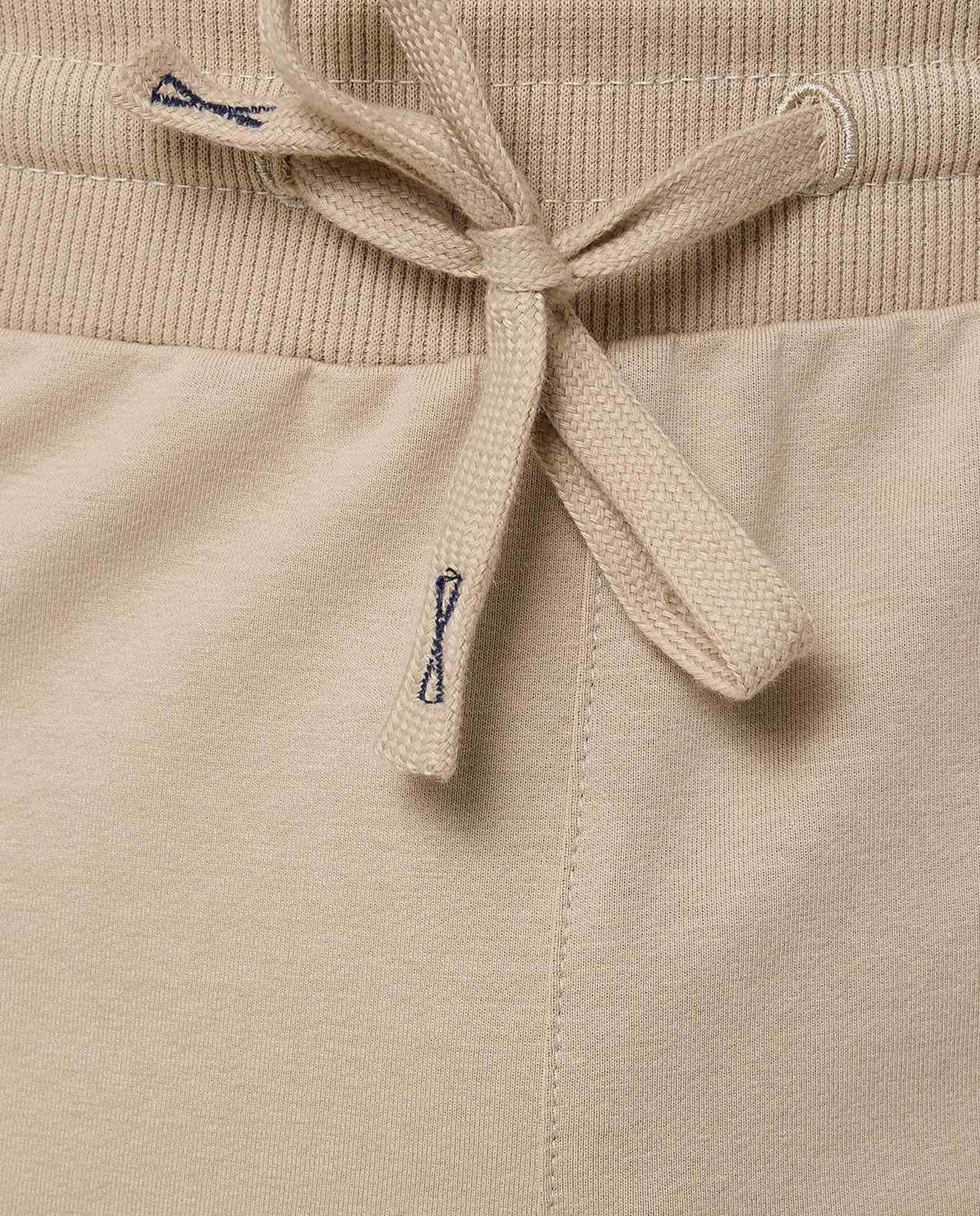 Textured Sweatshorts with Drawstring Waist