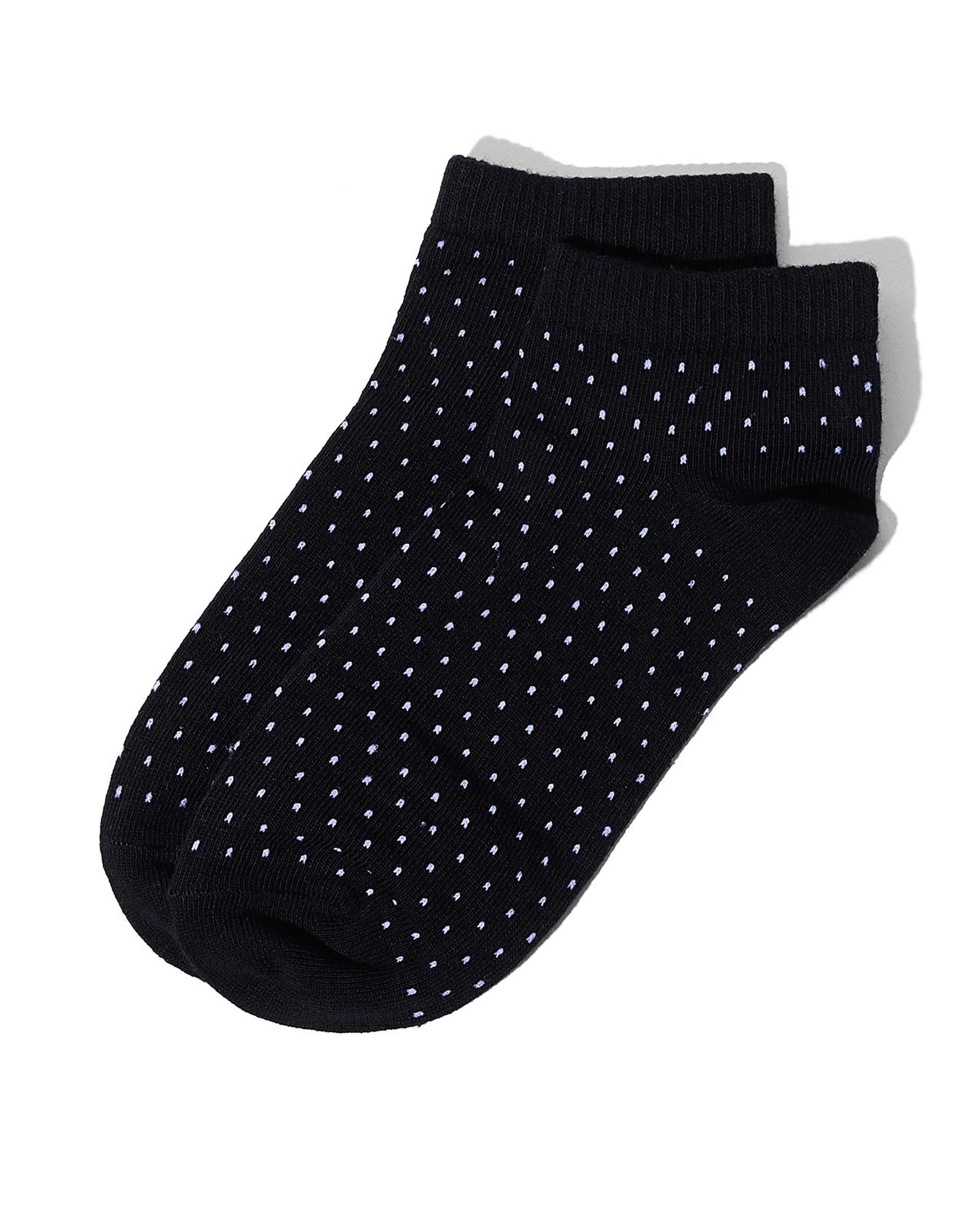 جوارب بطول الكاحل بطبعة - 3 أزواج