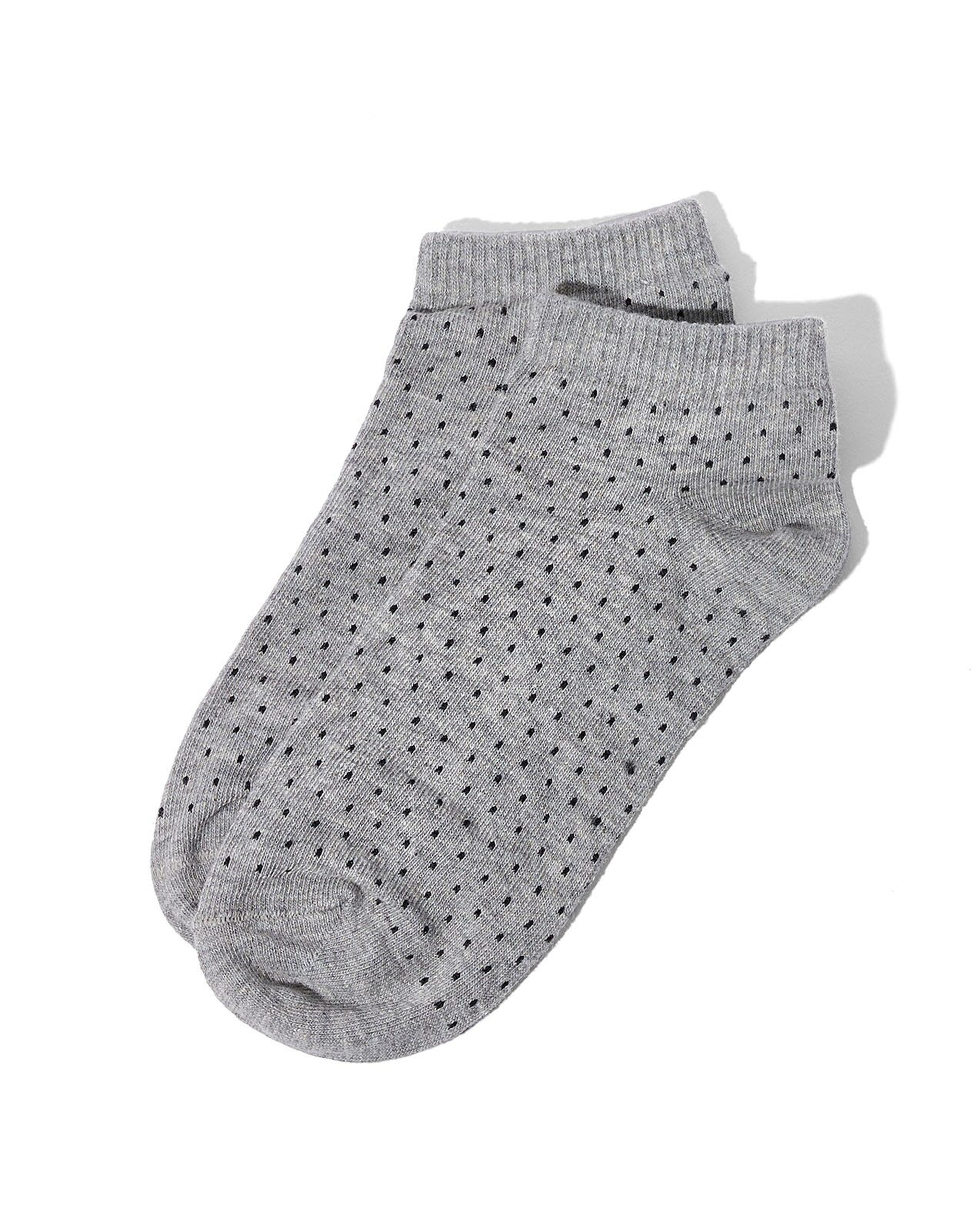 جوارب بطول الكاحل بطبعة - 3 أزواج