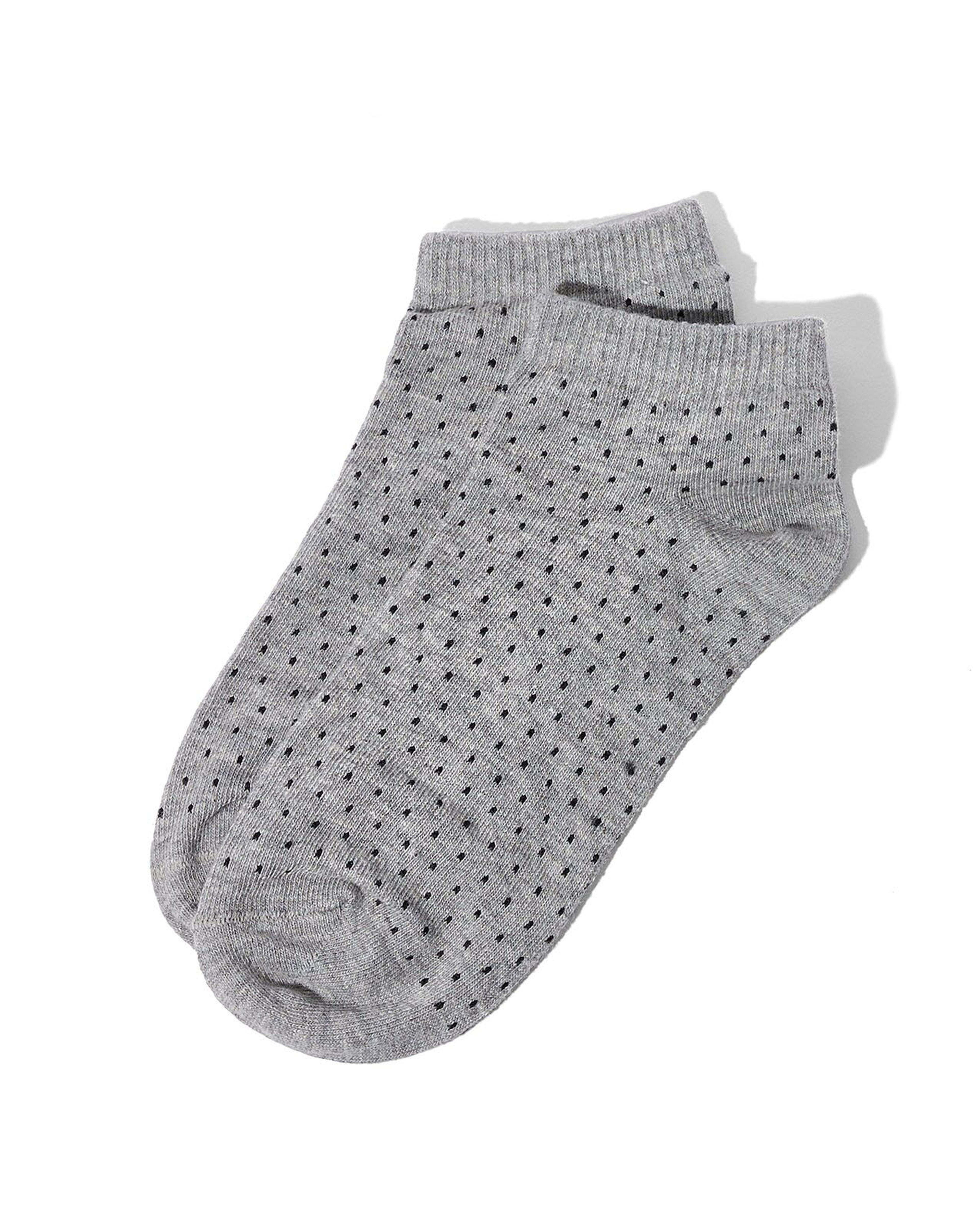 جوارب بطول الكاحل بطبعة - 3 أزواج