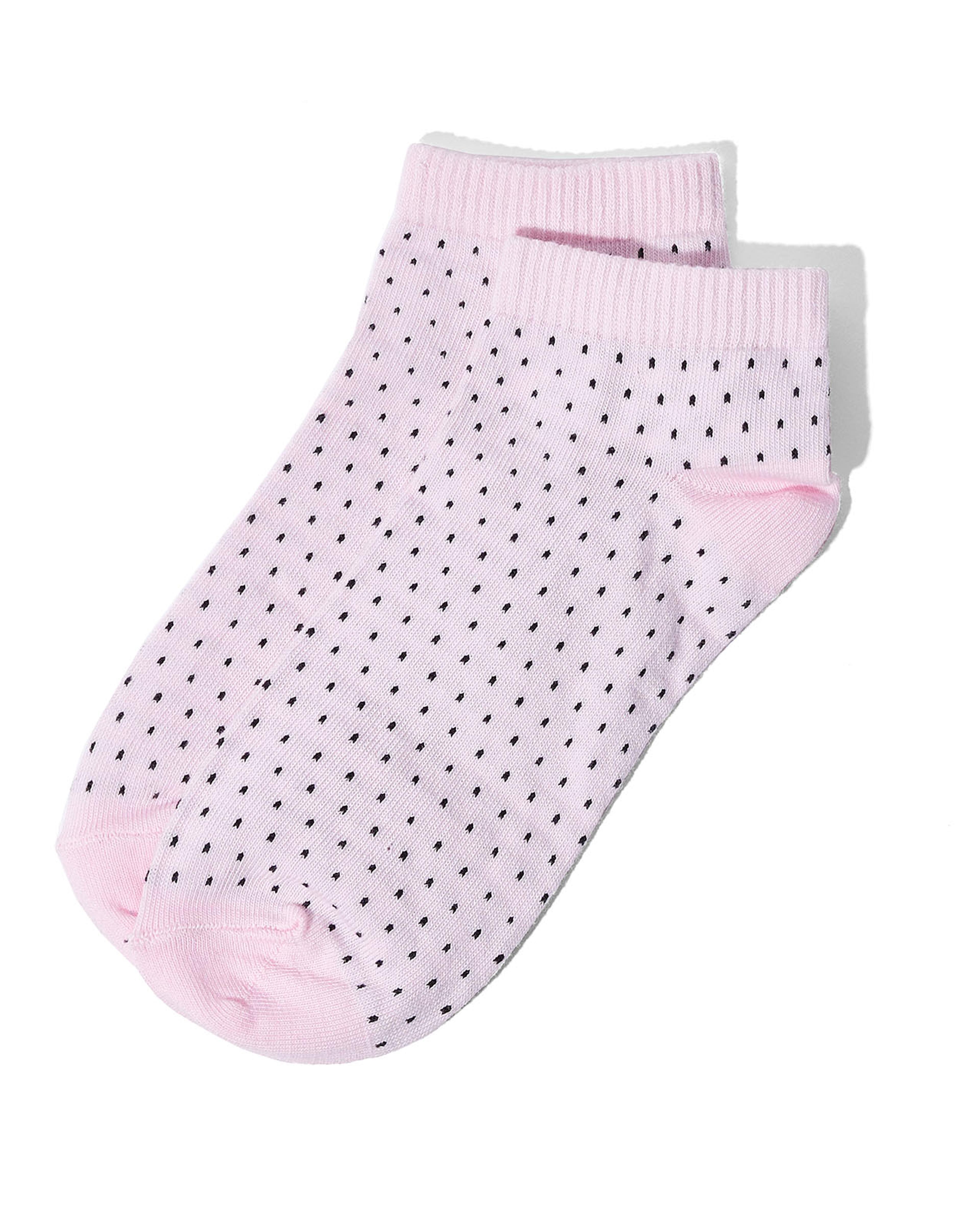 جوارب بطول الكاحل بطبعة - 3 أزواج