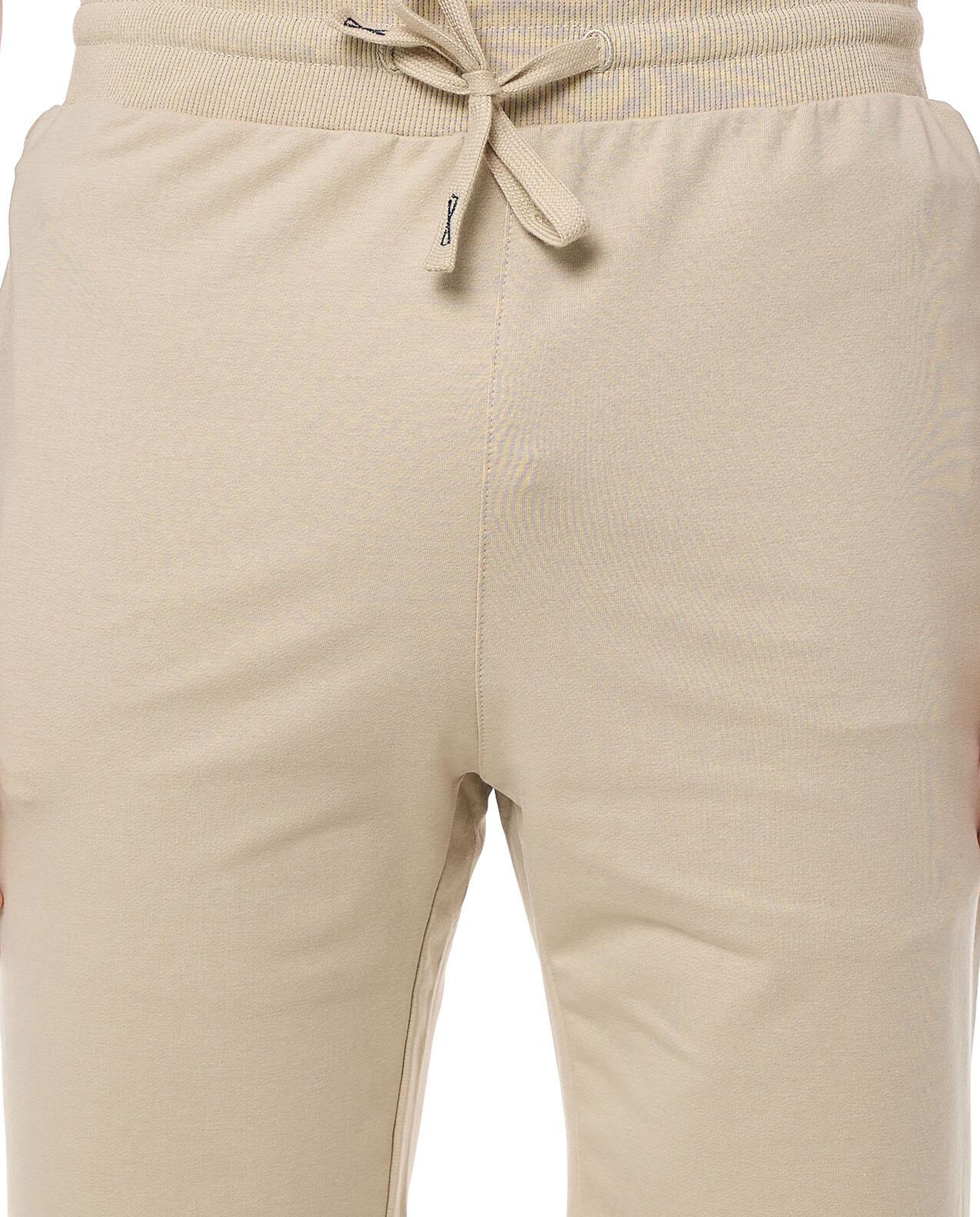 Textured Sweatshorts with Drawstring Waist