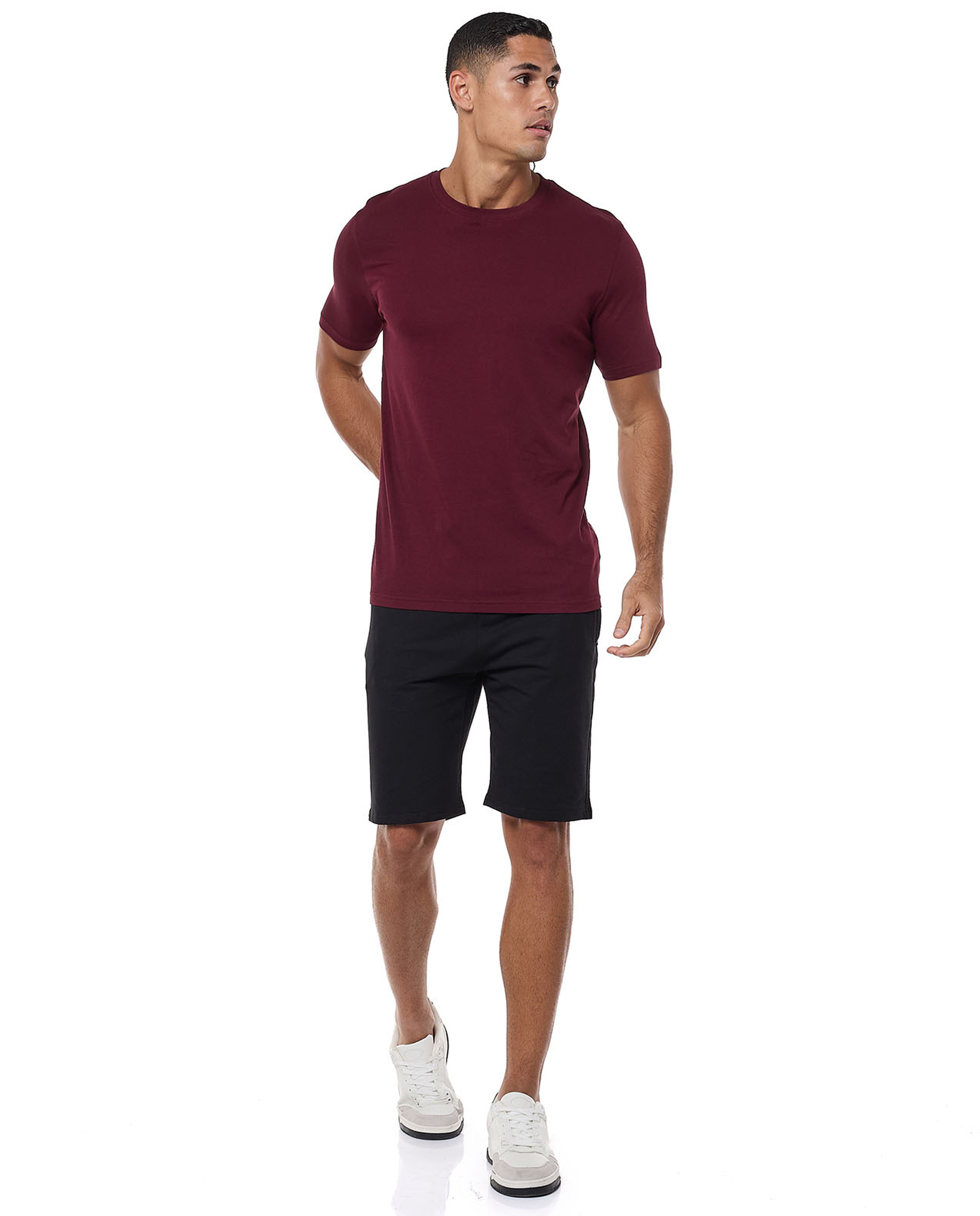 Textured Sweatshorts with Drawstring Waist