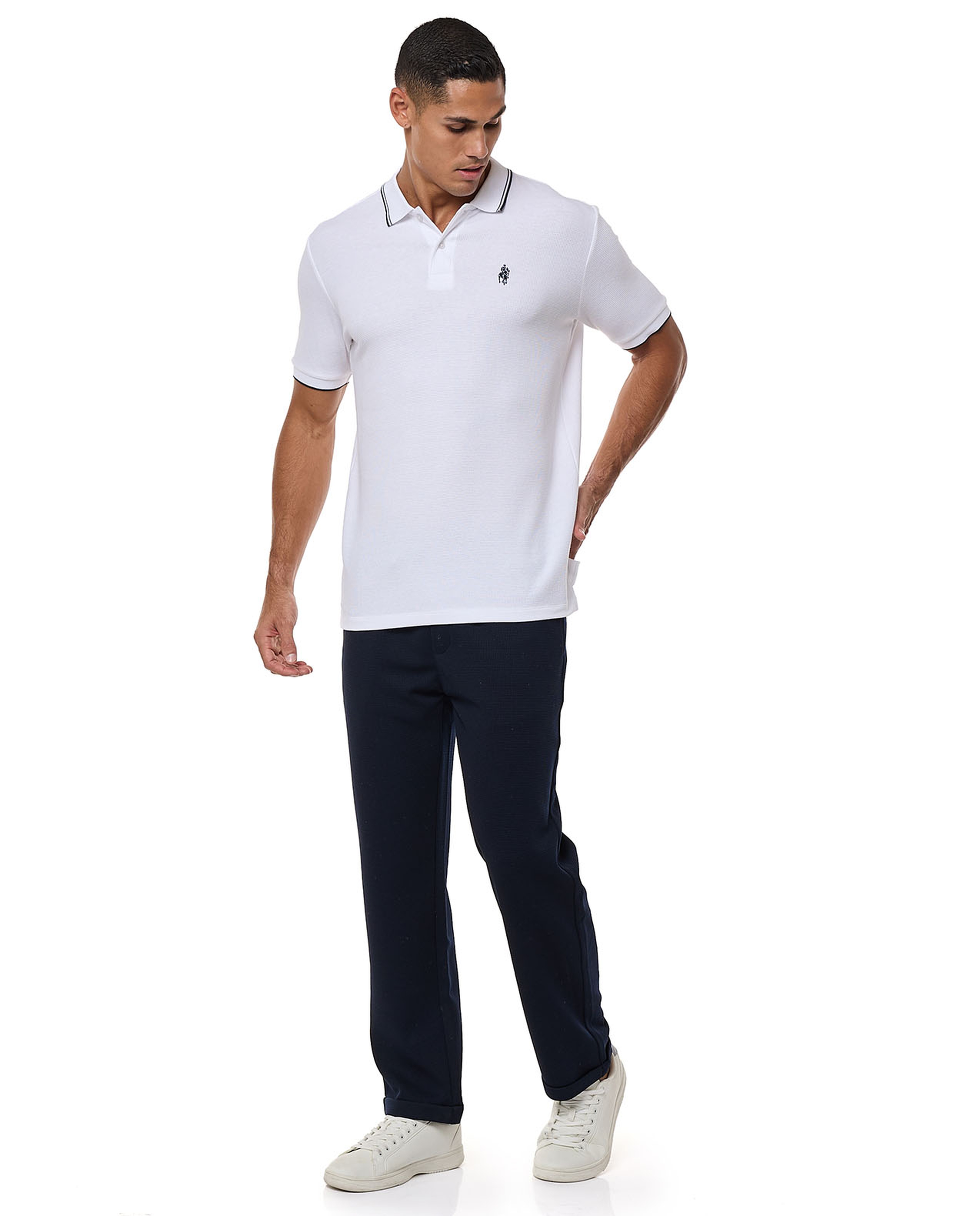 Logo Detail Polo T-Shirt With Short Sleeves