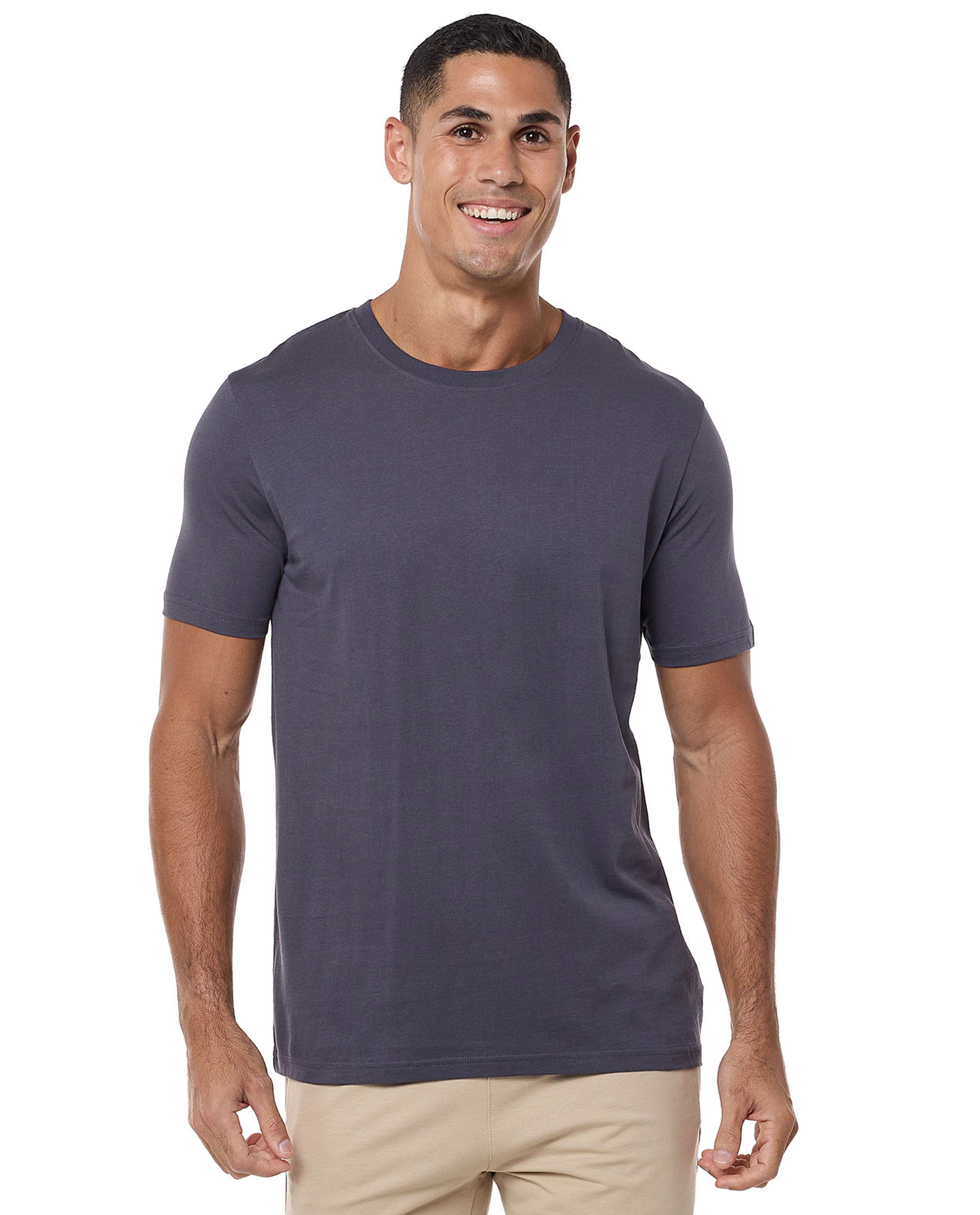 Solid T-Shirt With Crew Neck And Short Sleeves