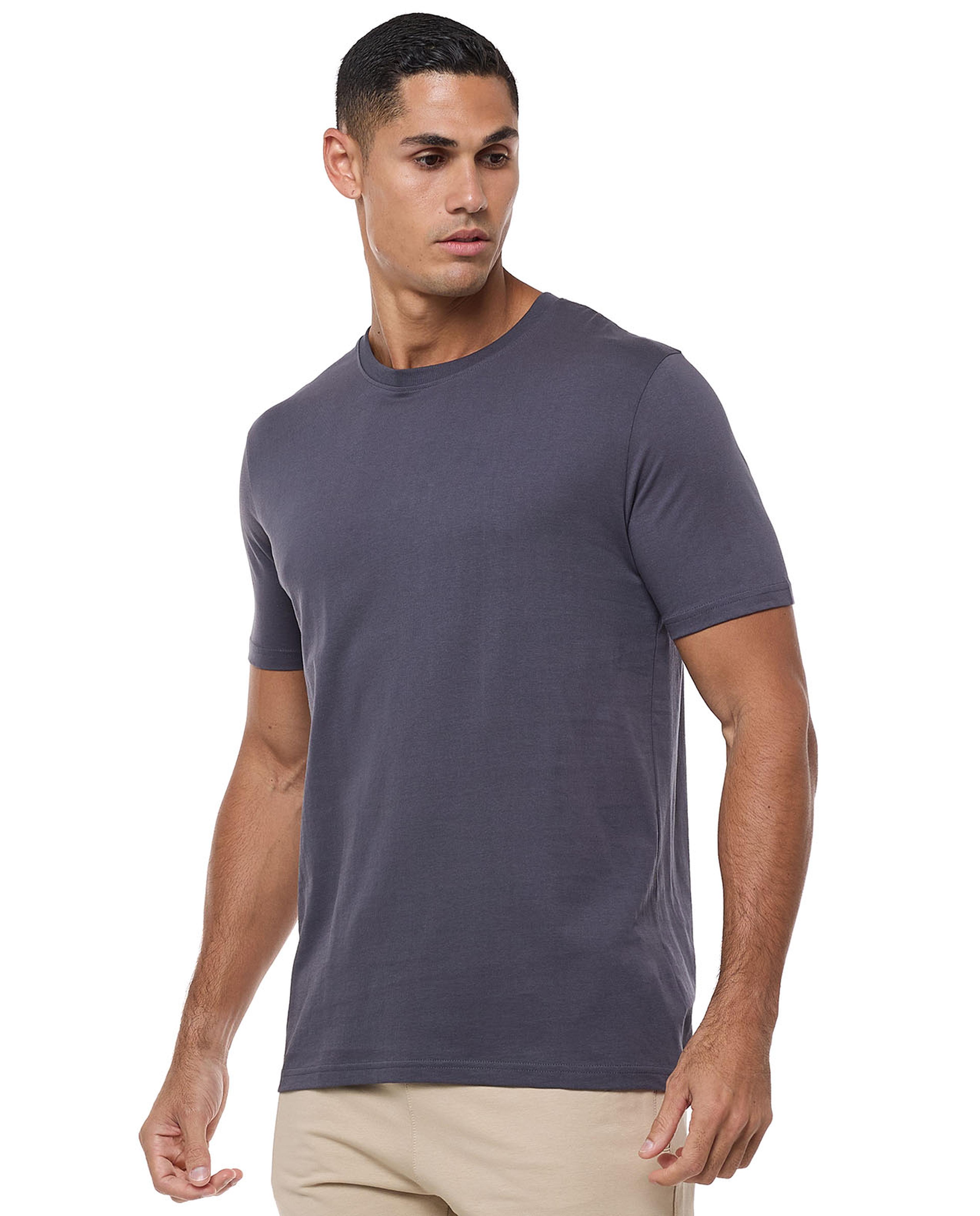 Solid T-Shirt With Crew Neck And Short Sleeves