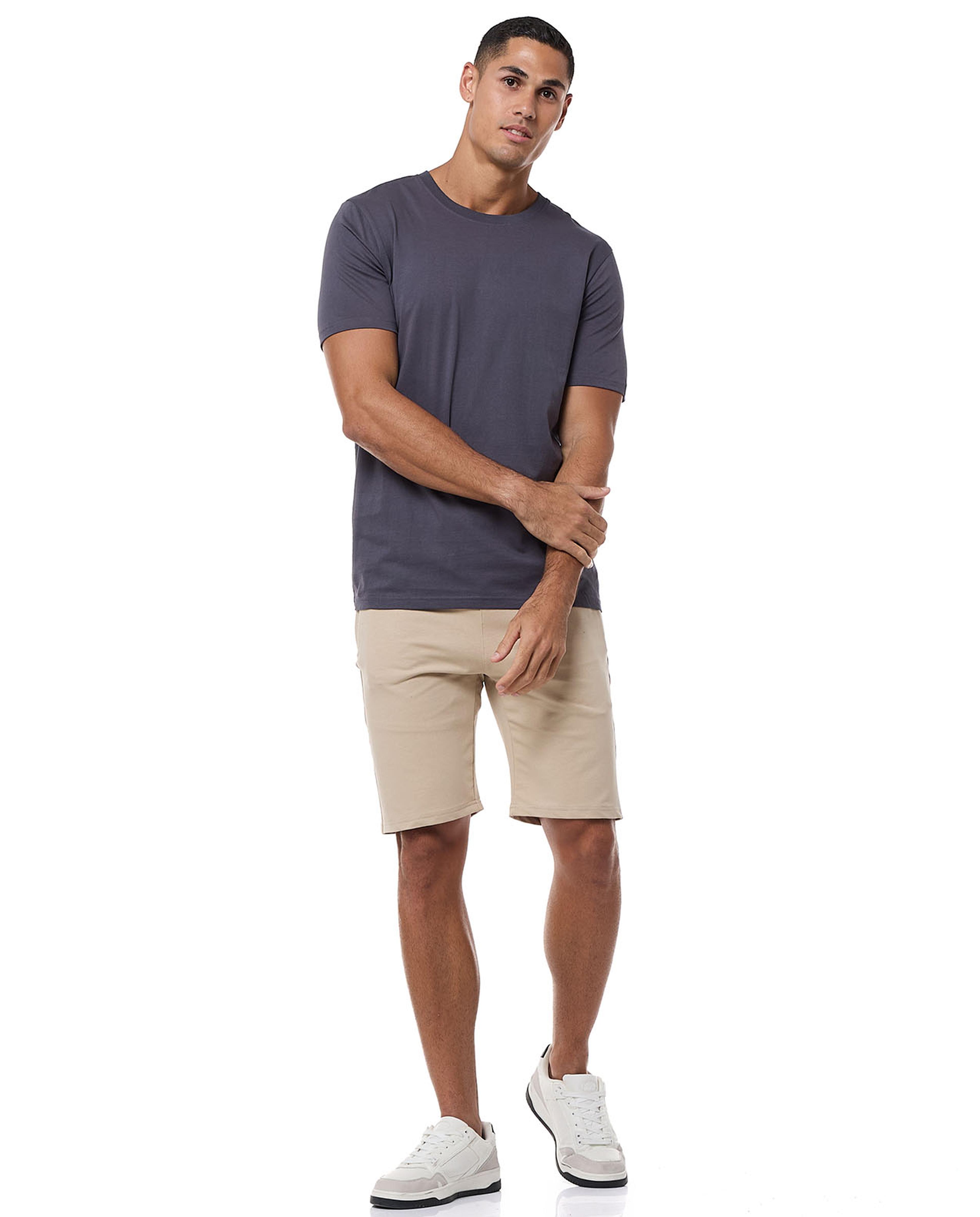 Solid T-Shirt With Crew Neck And Short Sleeves