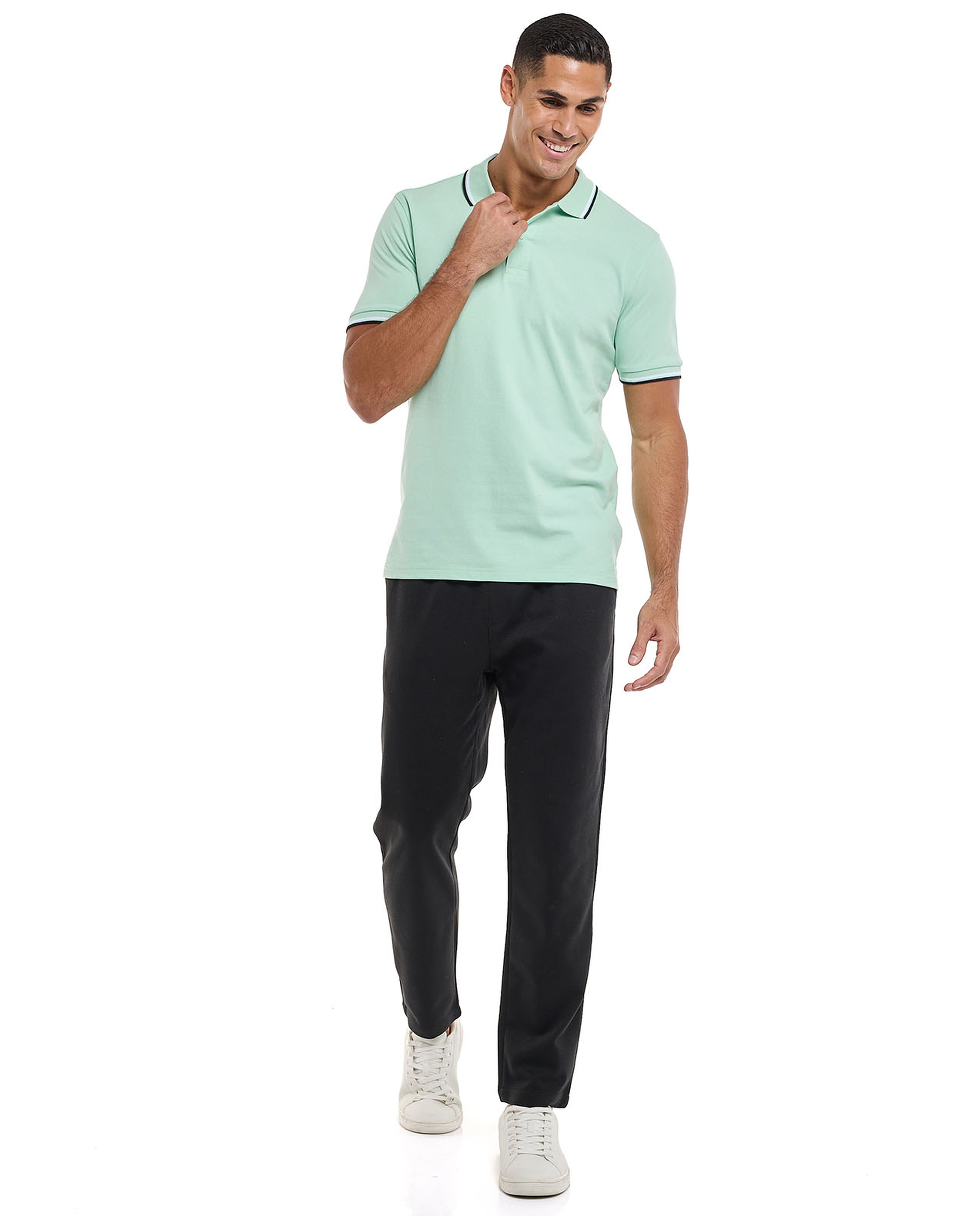 Solid Polo T-Shirt With Short Sleeves