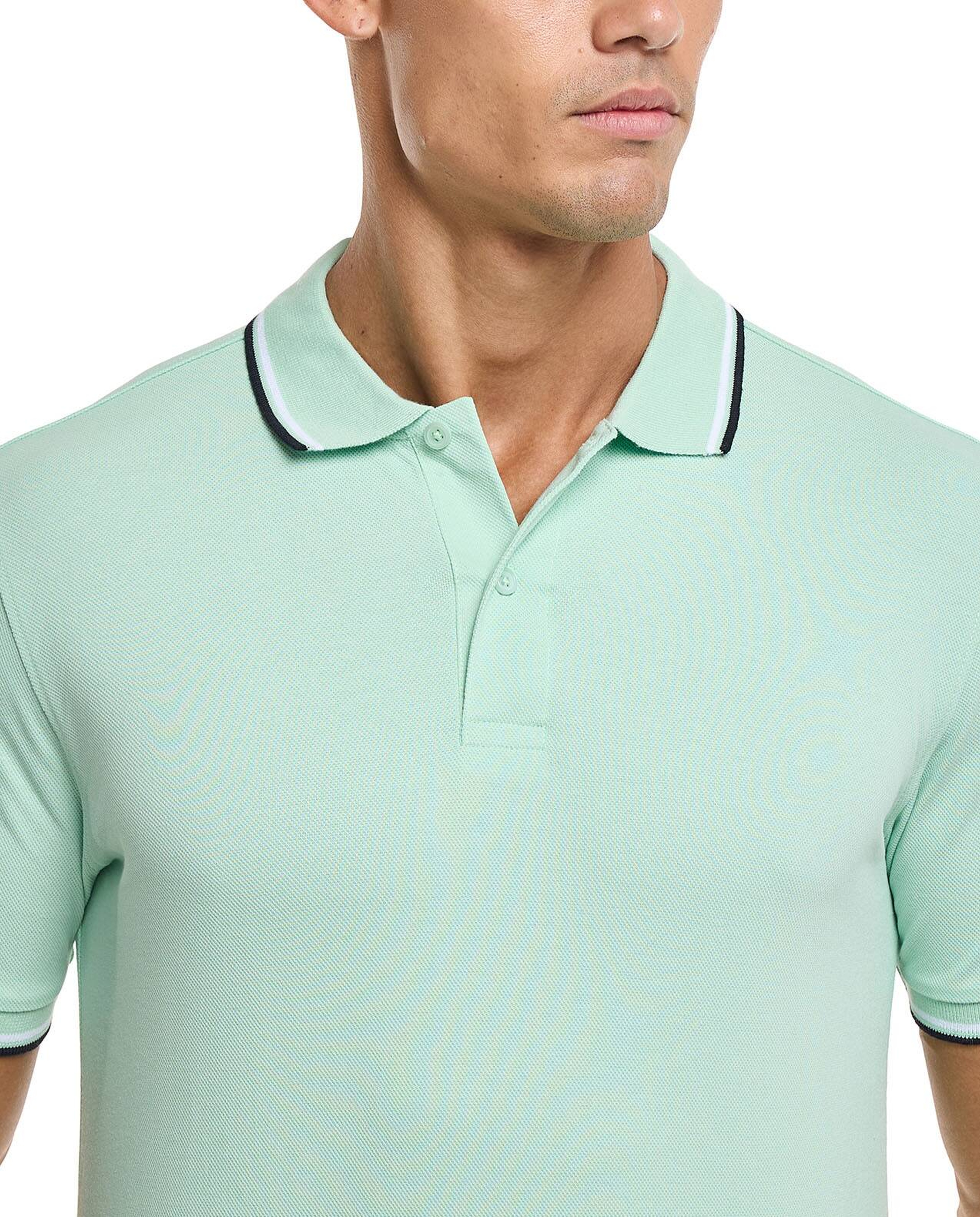 Solid Polo T-Shirt With Short Sleeves