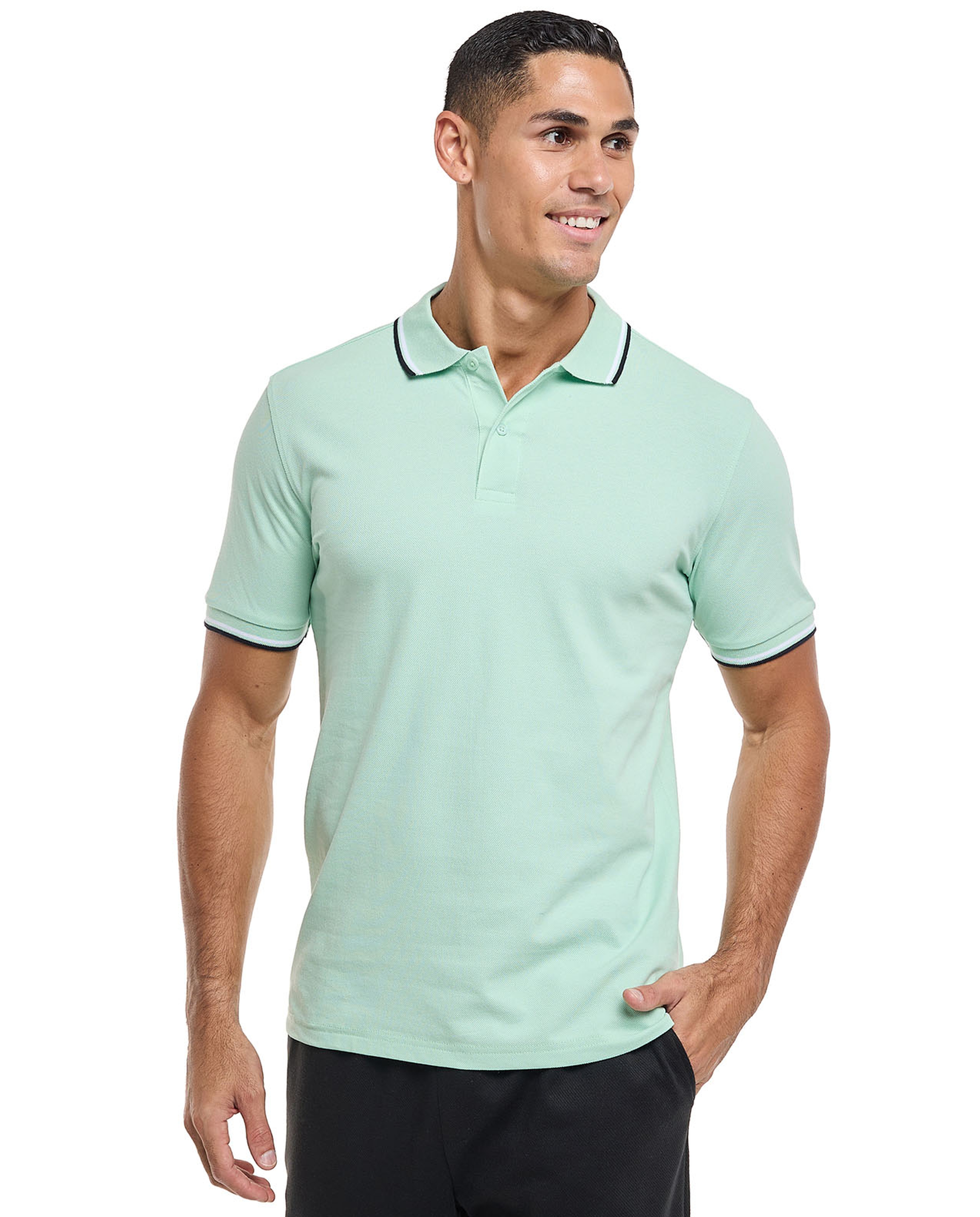 Solid Polo T-Shirt With Short Sleeves