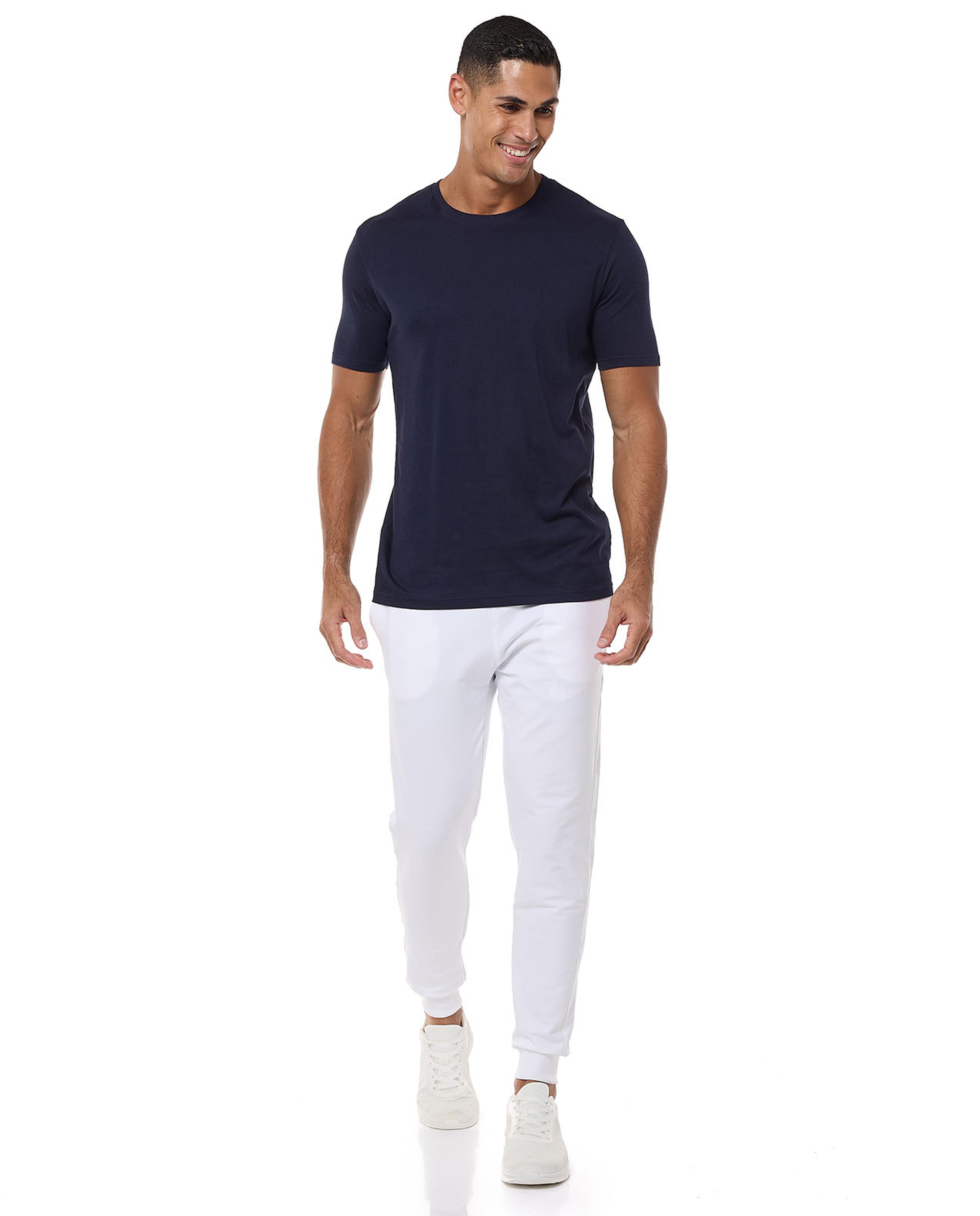 Solid T-Shirt With Crew Neck And Short Sleeves