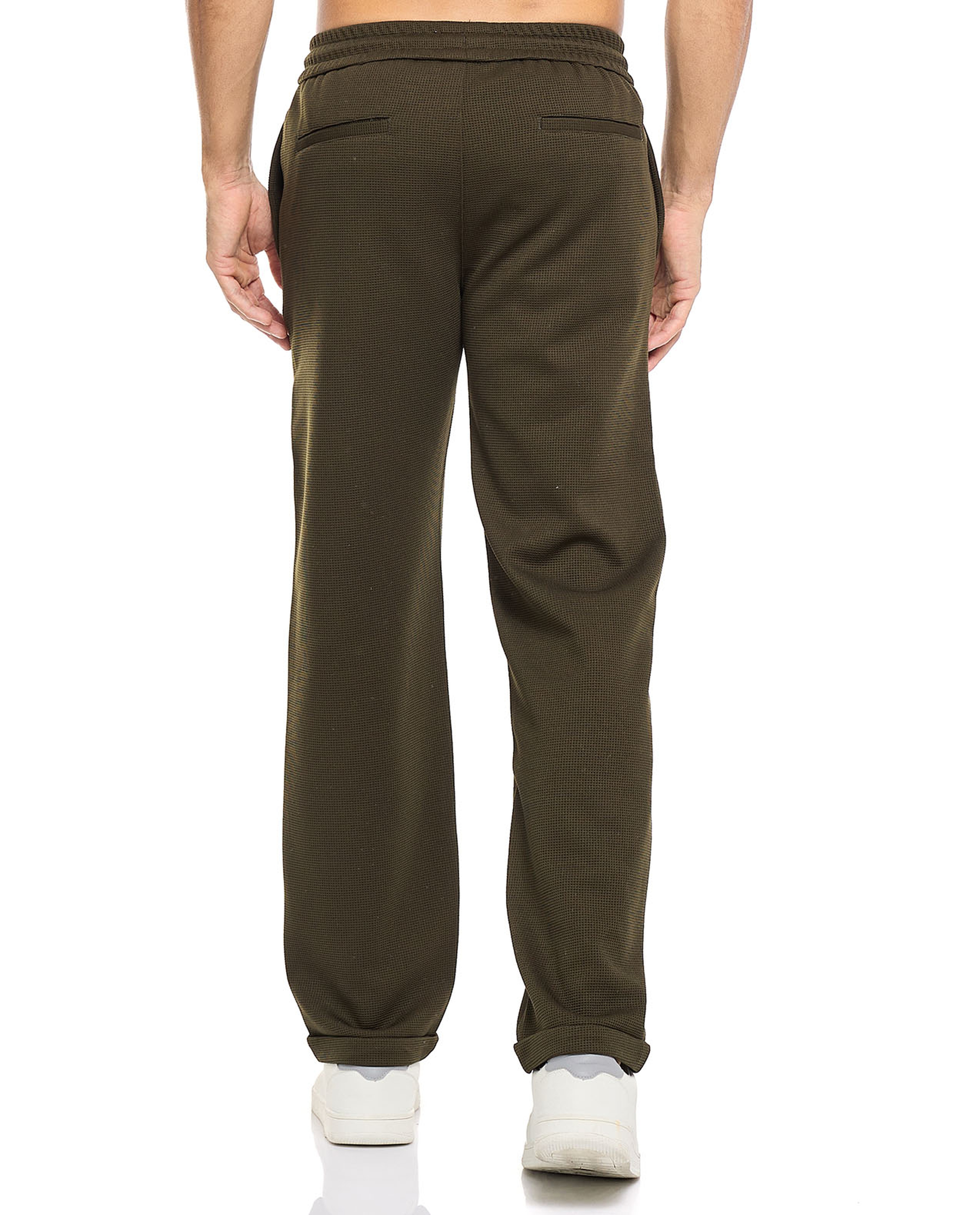 Solid Knit Pants with Drawstring Waist