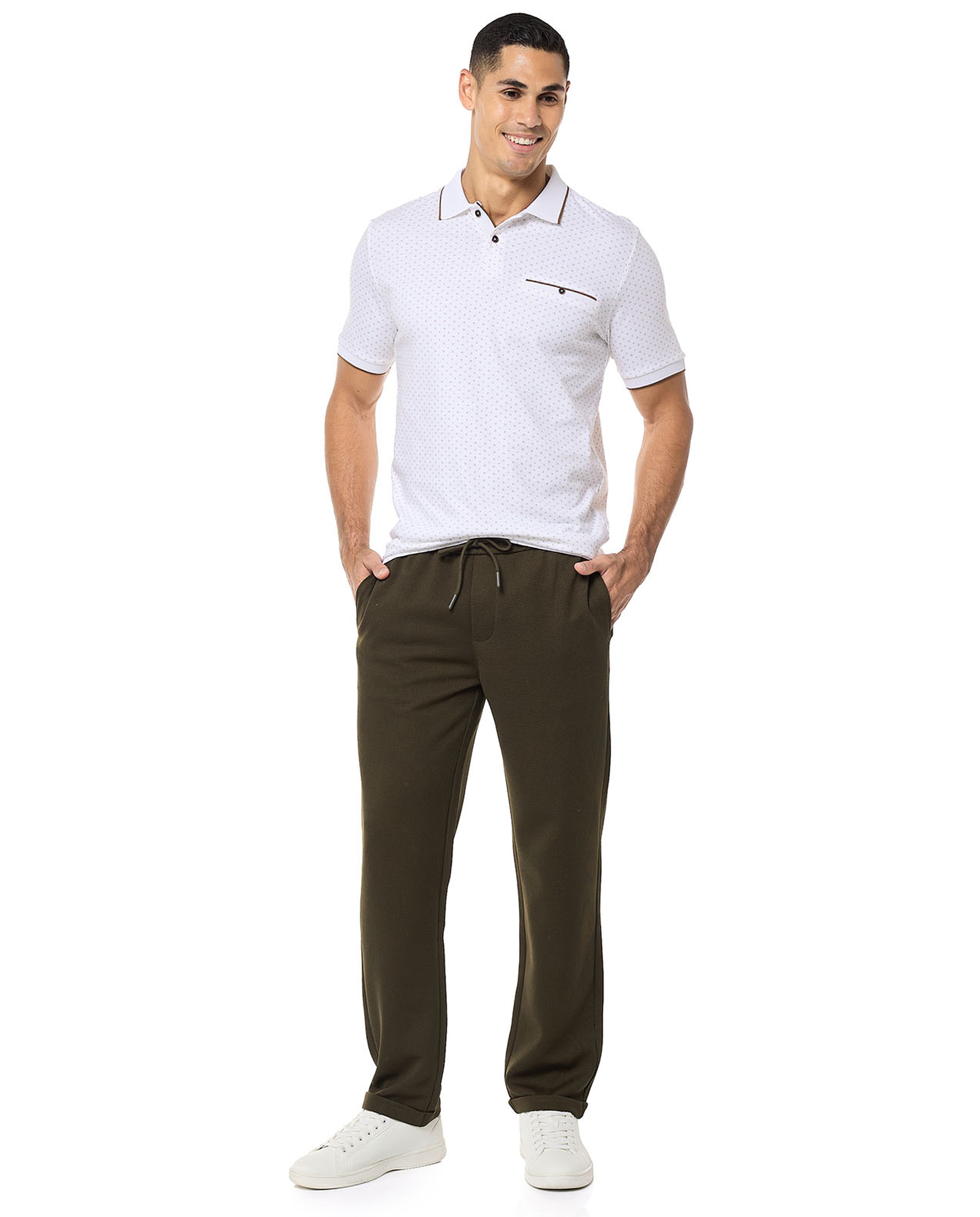 Solid Knit Pants with Drawstring Waist