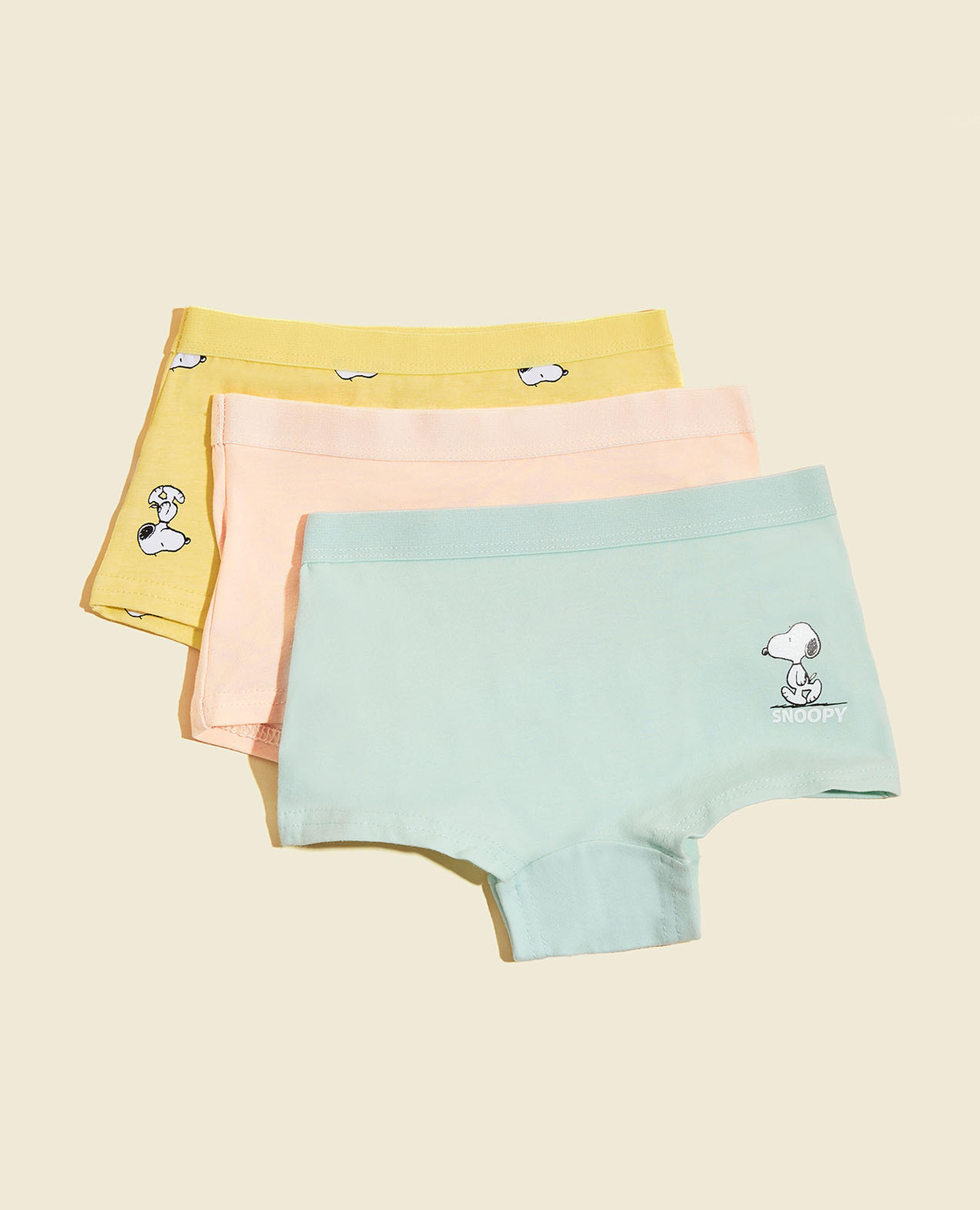 3 Pack Snoopy Print Full Briefs
