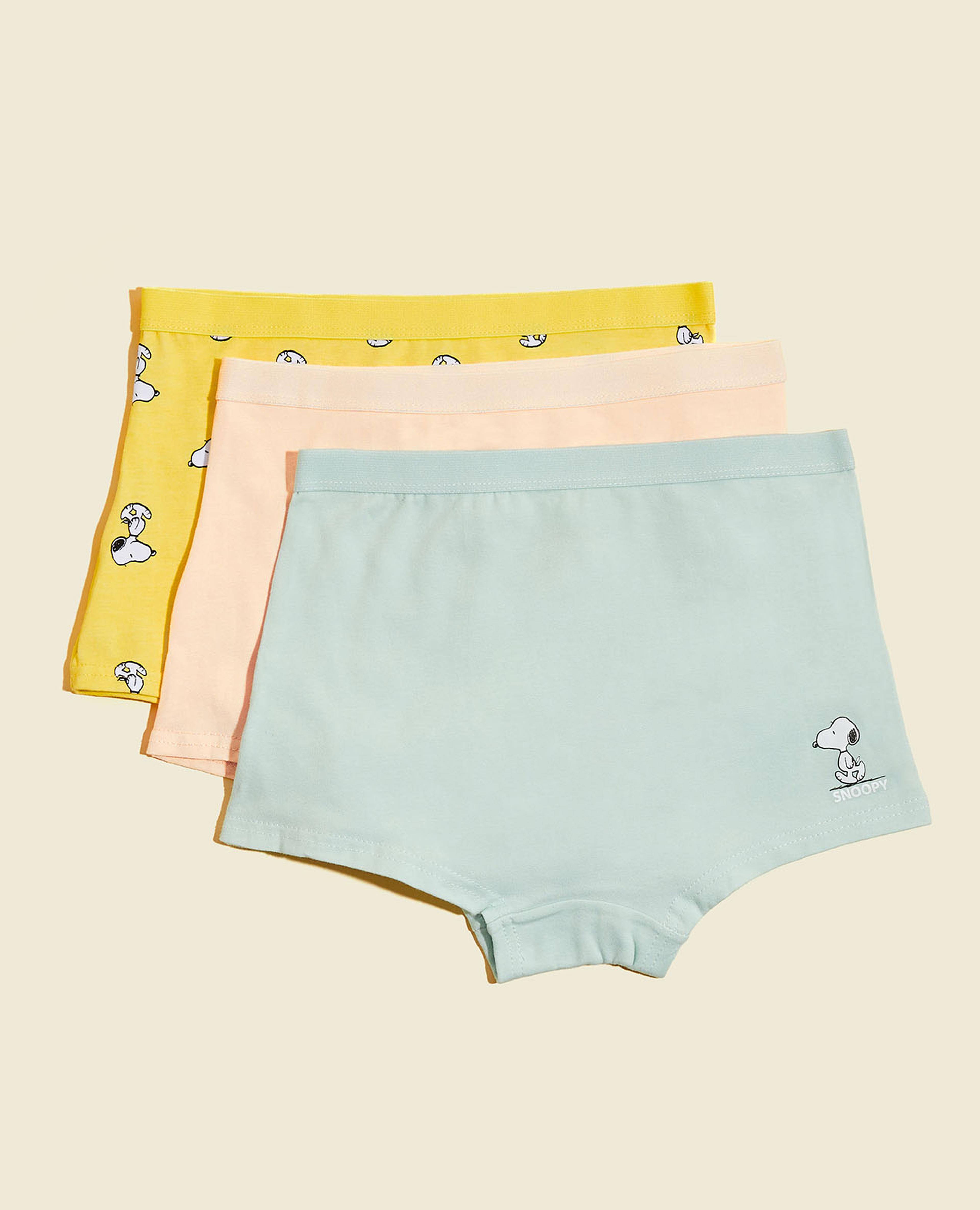 سروال داخلي كامل بطبعة سنوبي - 3 قطع