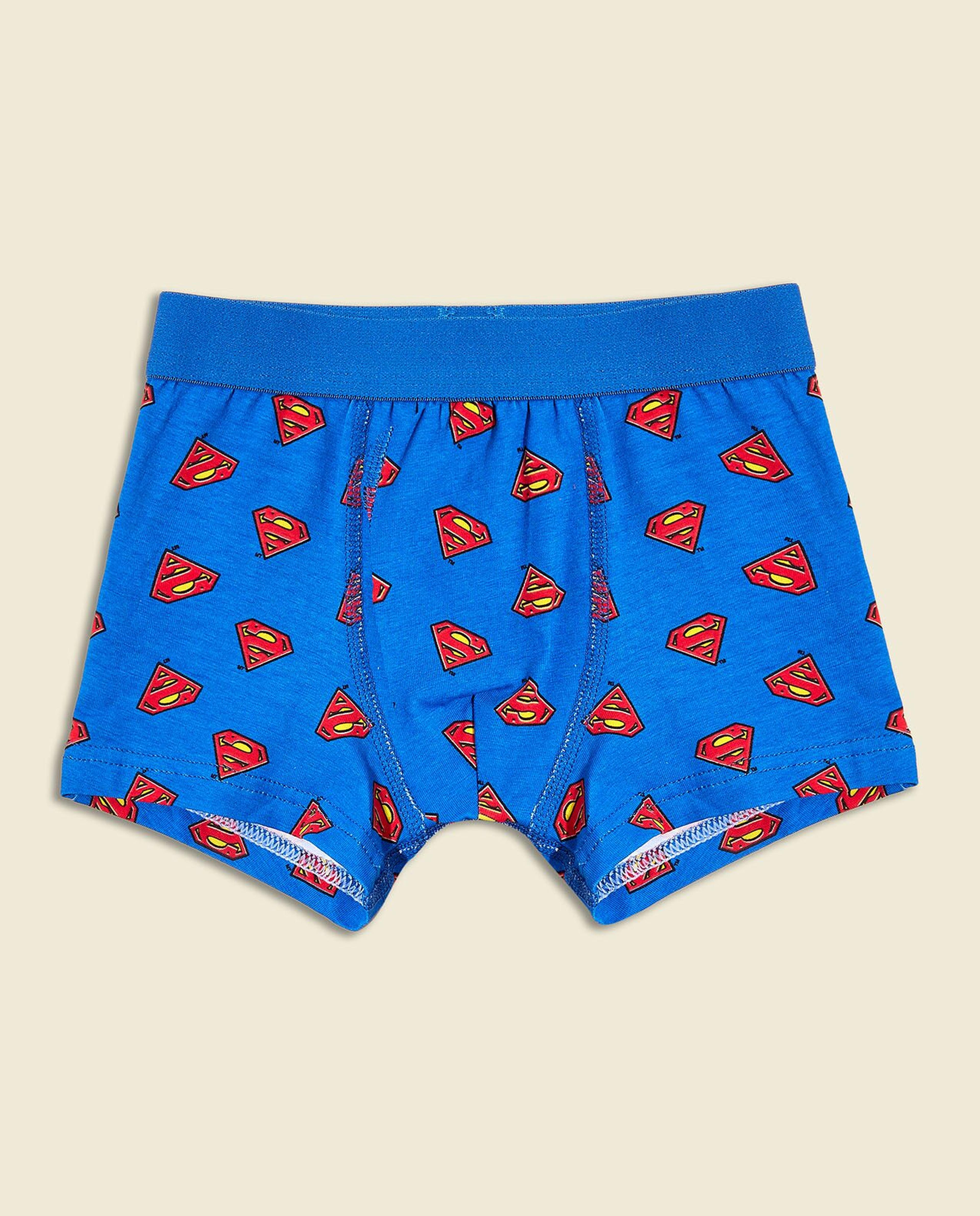 سروال داخلي بوكسر بطبعة سوبرمان - 3 قطع