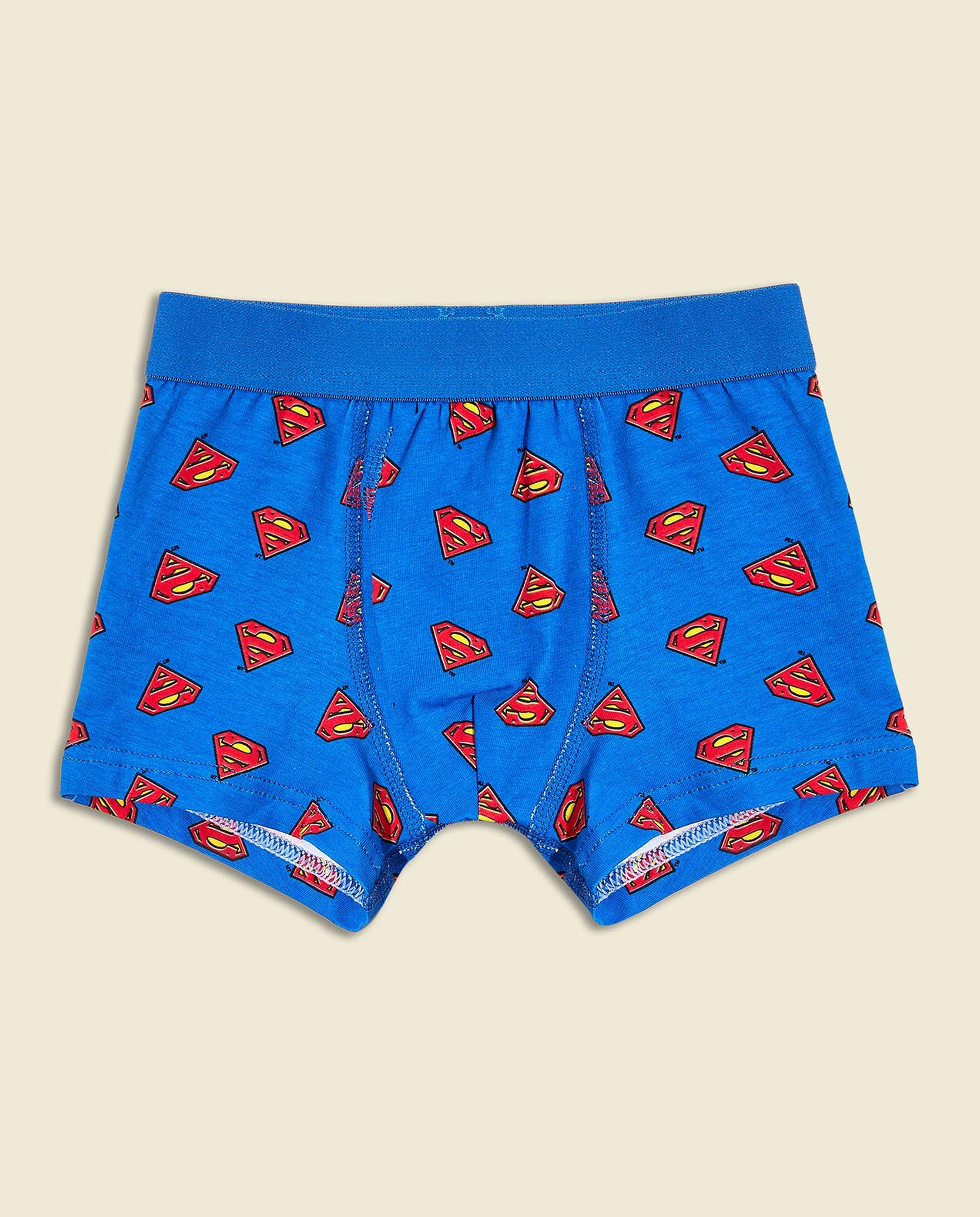 سروال داخلي بوكسر بطبعة سوبرمان - 3 قطع
