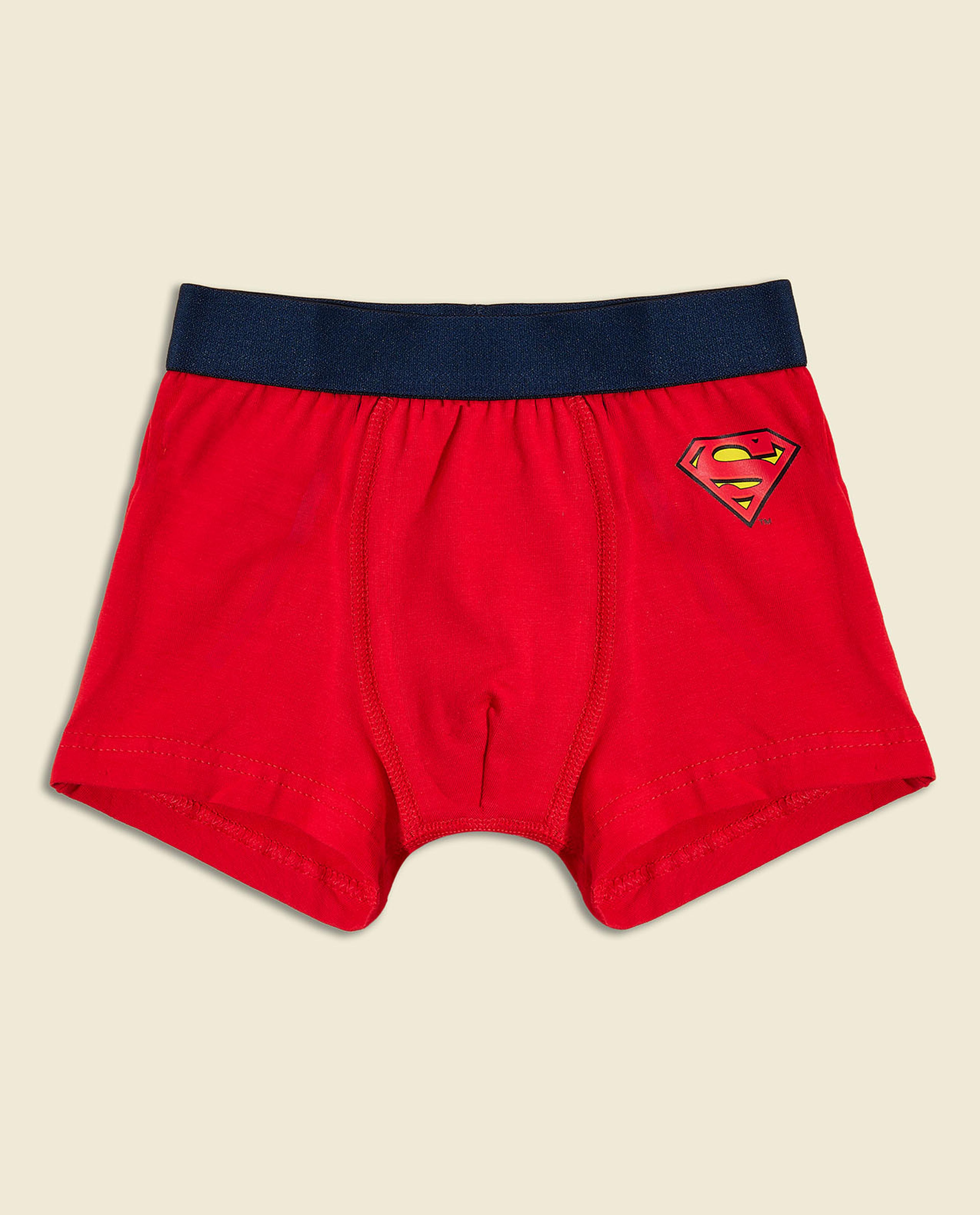 سروال داخلي بوكسر بطبعة سوبرمان - 3 قطع