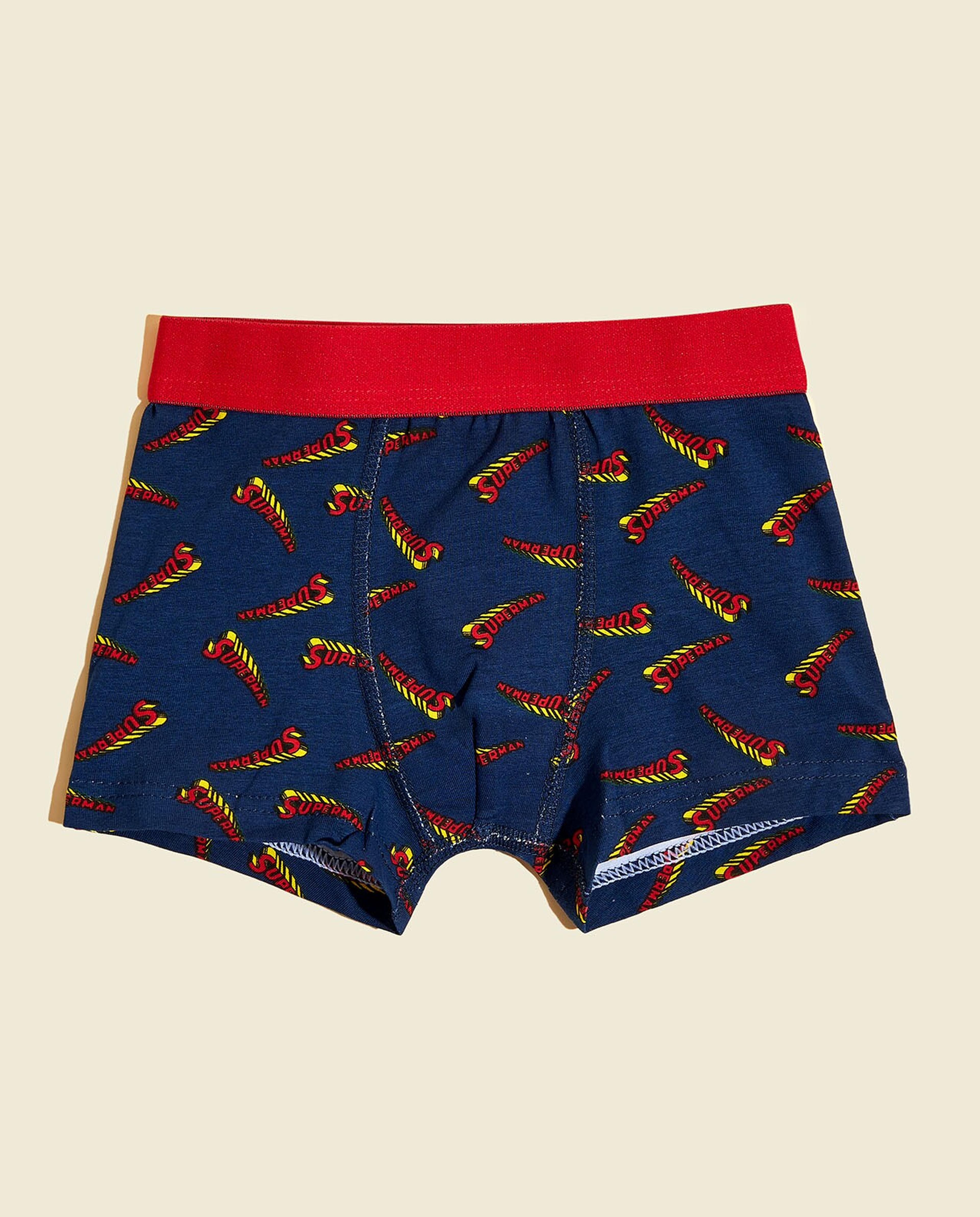 سروال داخلي بوكسر بطبعة سوبرمان - 3 قطع