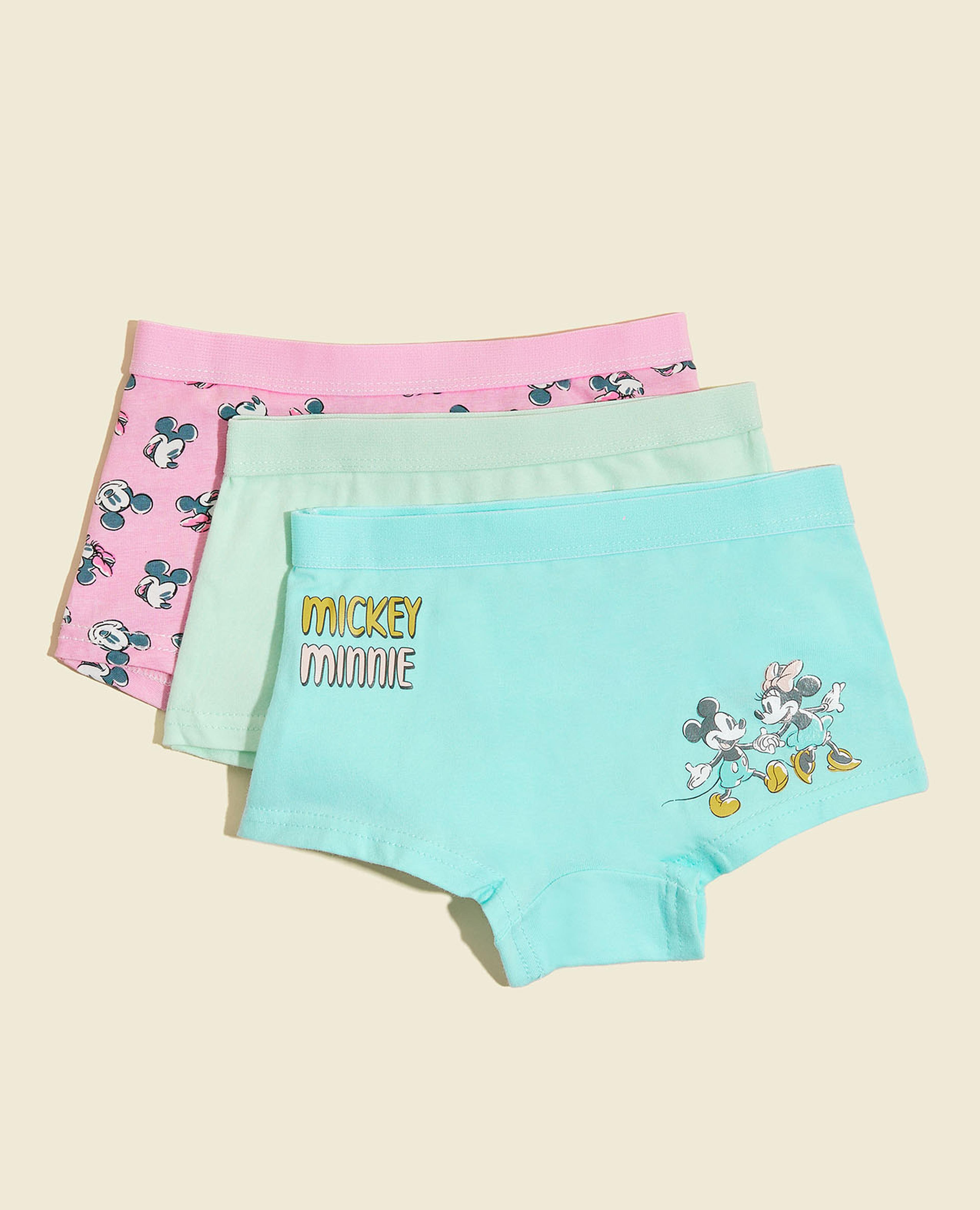 3 Pack Mickey Mouse Print Full Briefs