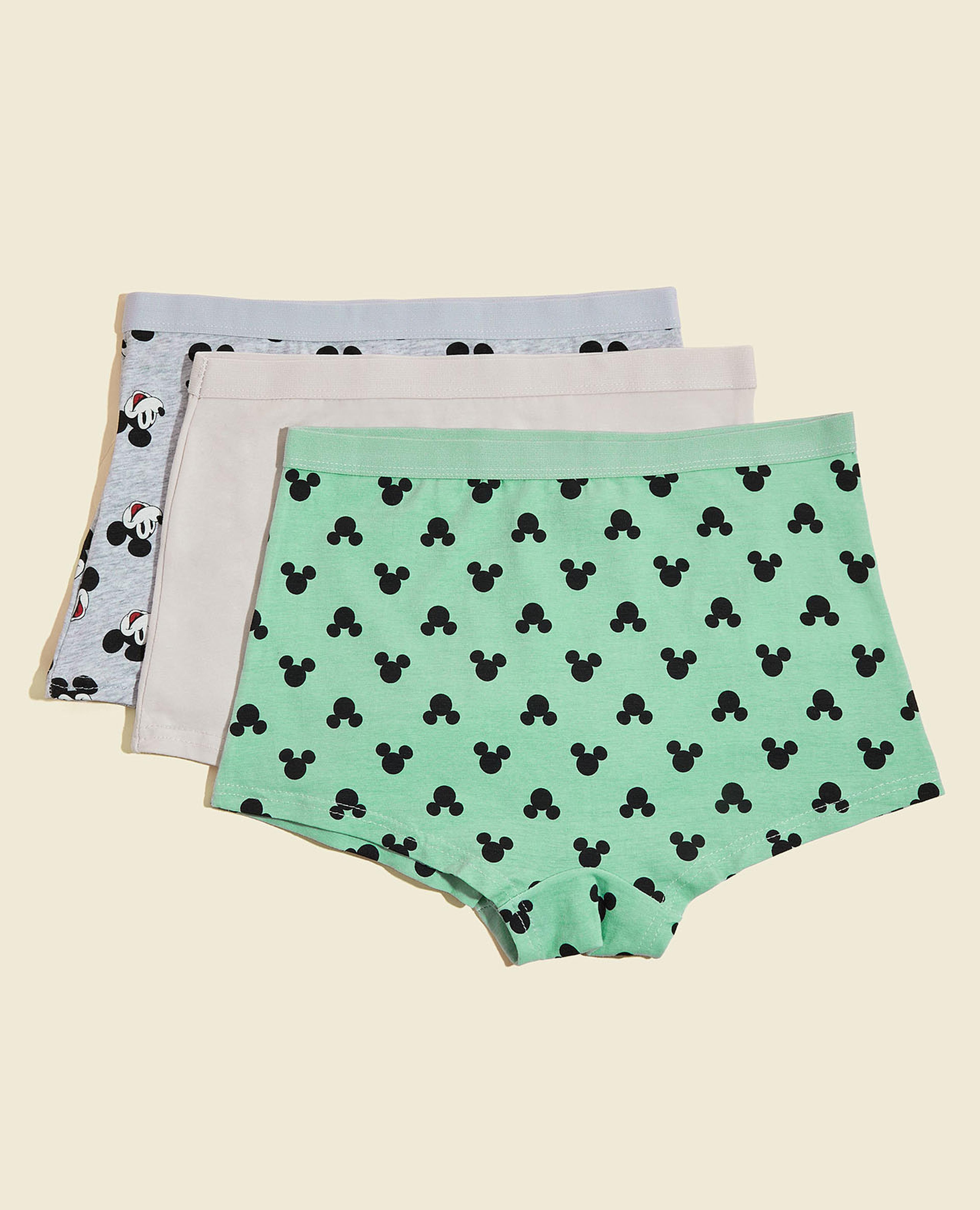 3 Pack Mickey Mouse Print Full Briefs