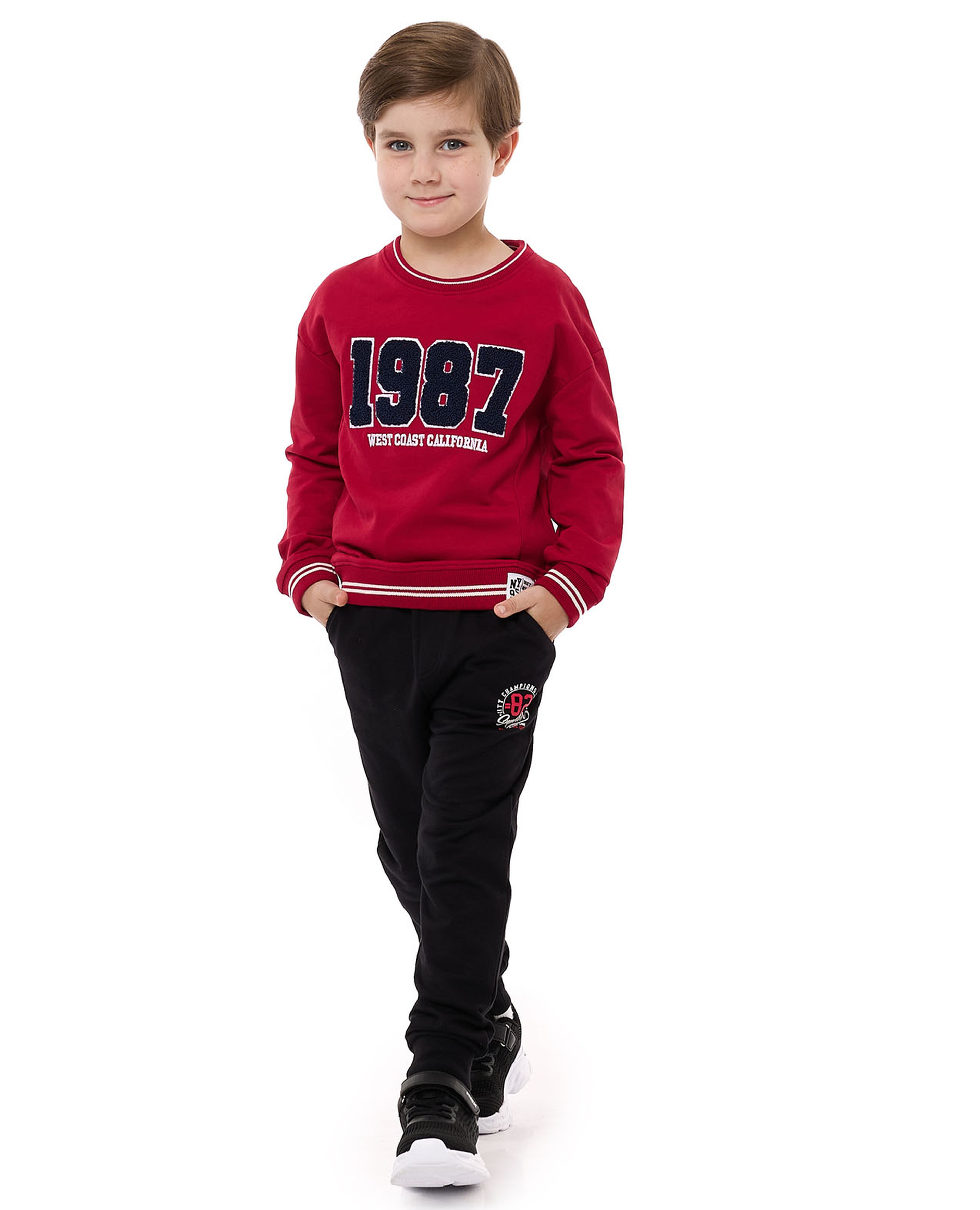 Print Detail Joggers with Drawstring Waist