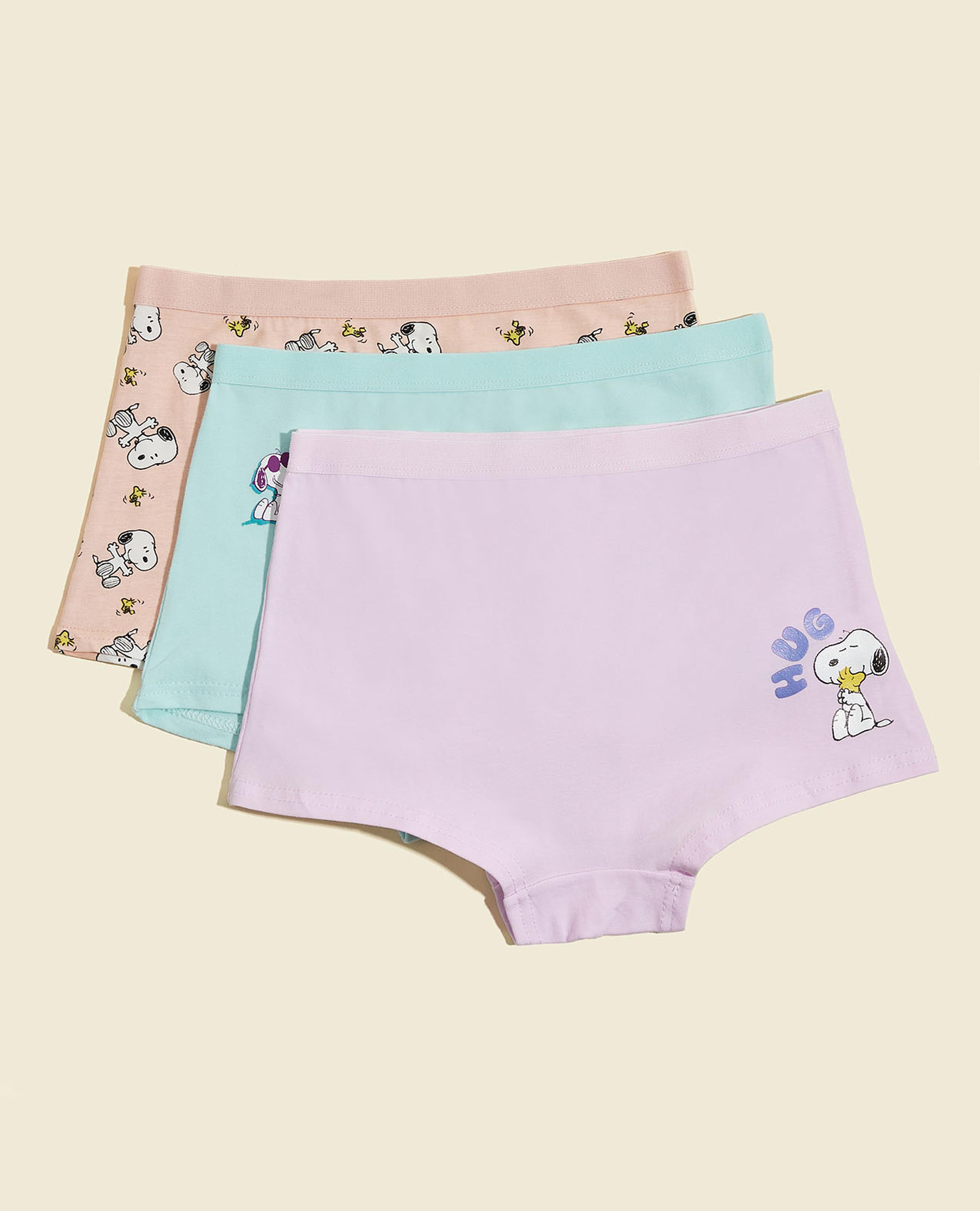 سروال داخلي كامل بطبعة سنوبي - 3 قطع