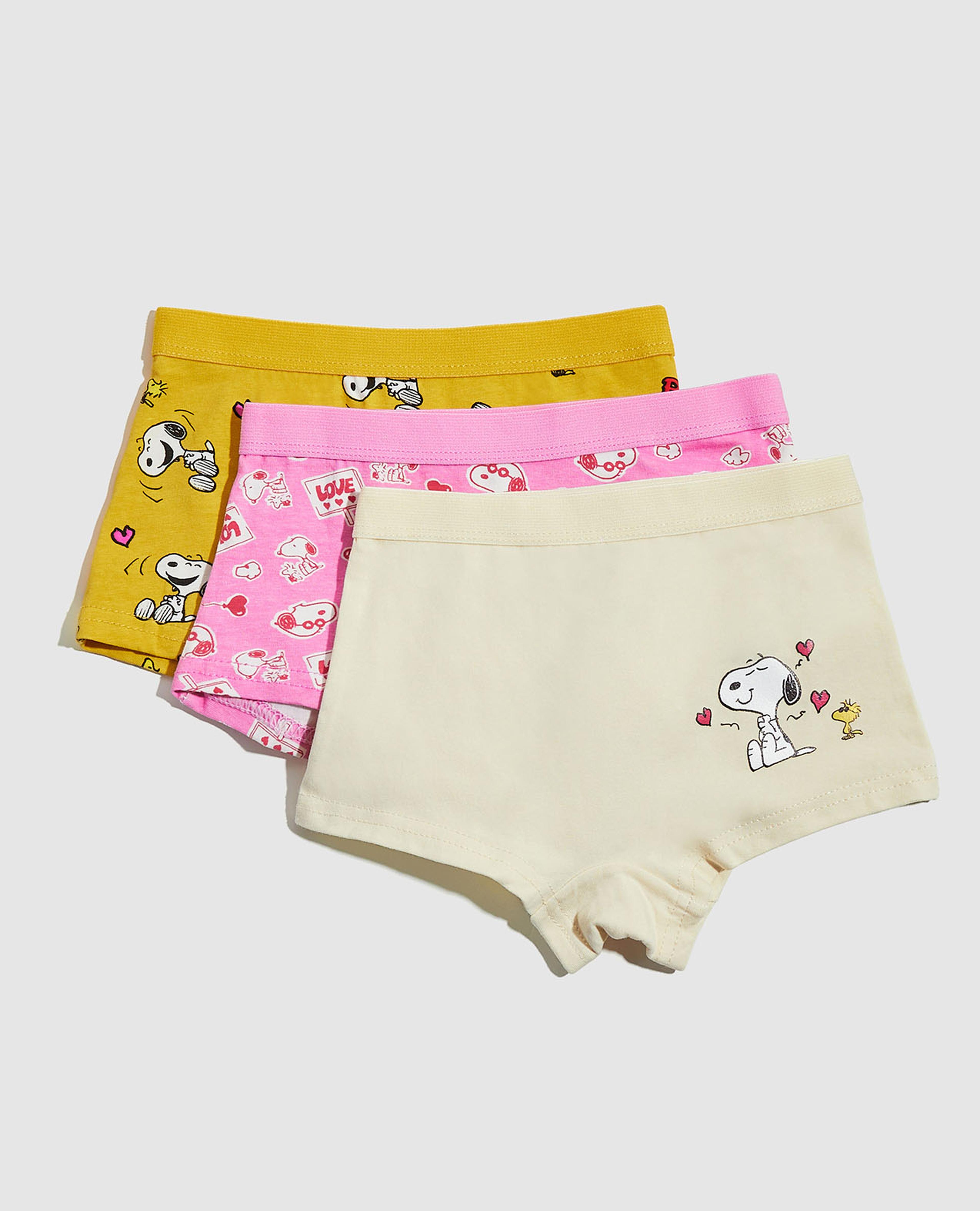 سروال داخلي كامل بطبعة سنوبي - 3 قطع