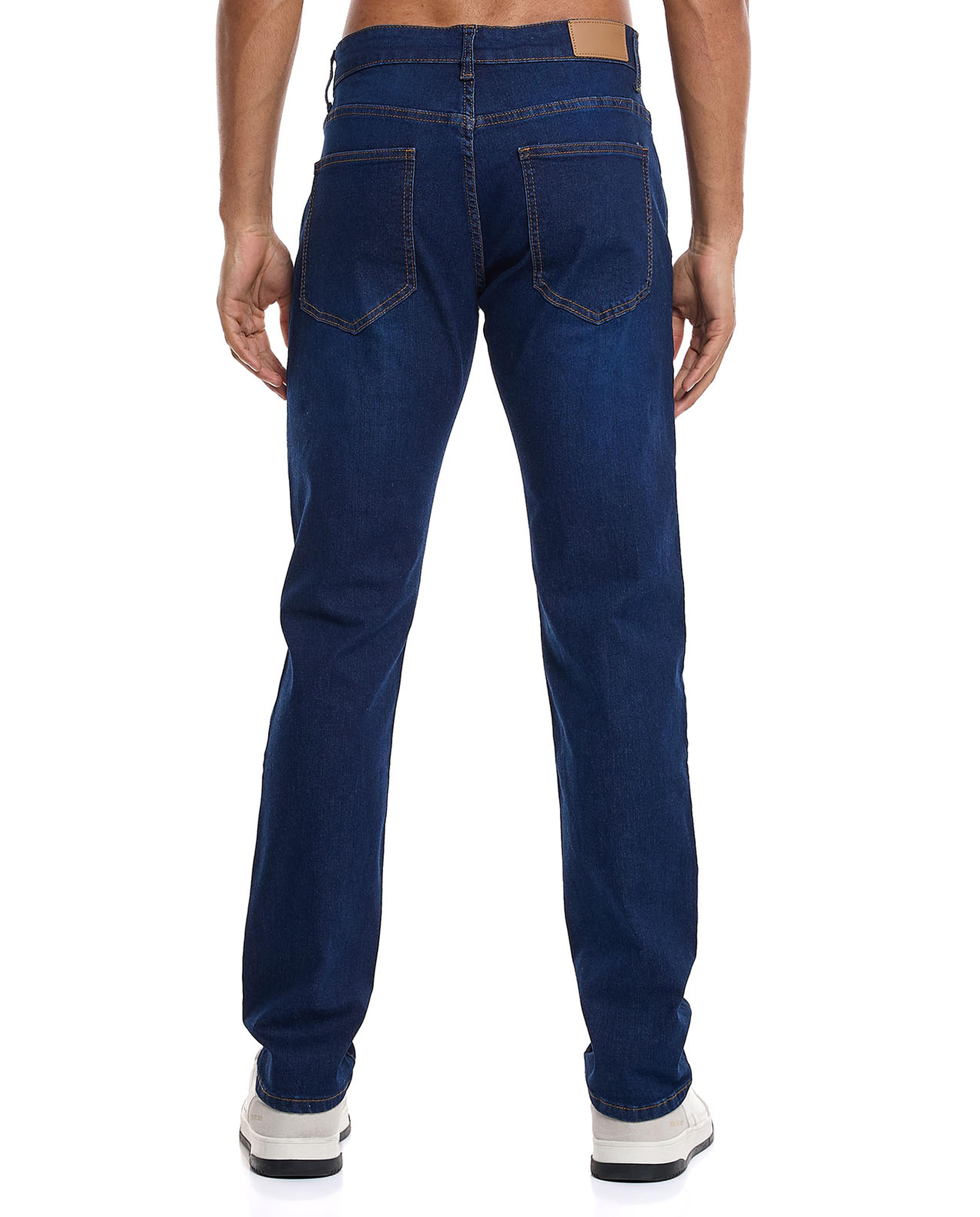Solid Slim Fit Jeans with Button Closure