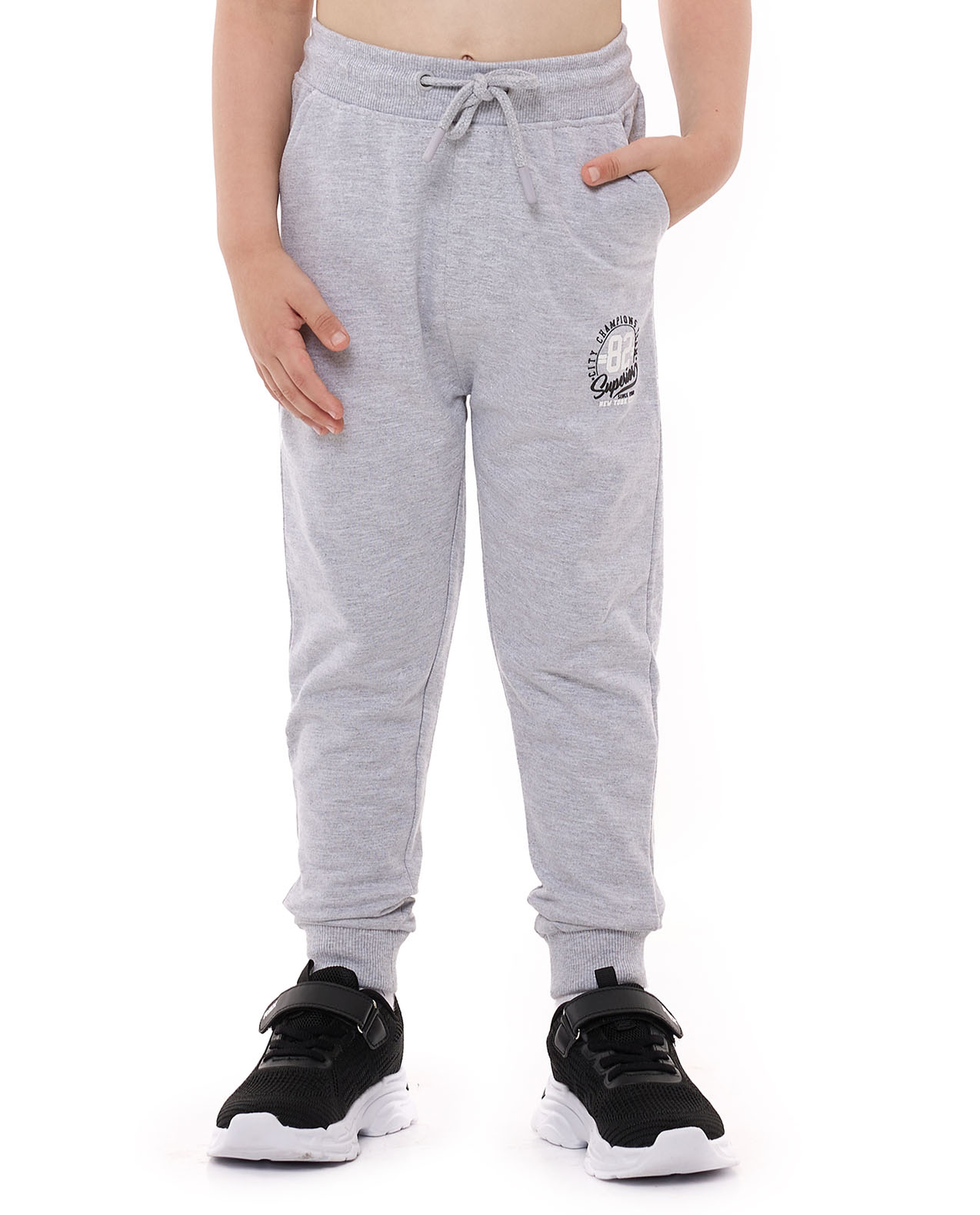 Print Detail Joggers with Drawstring Waist