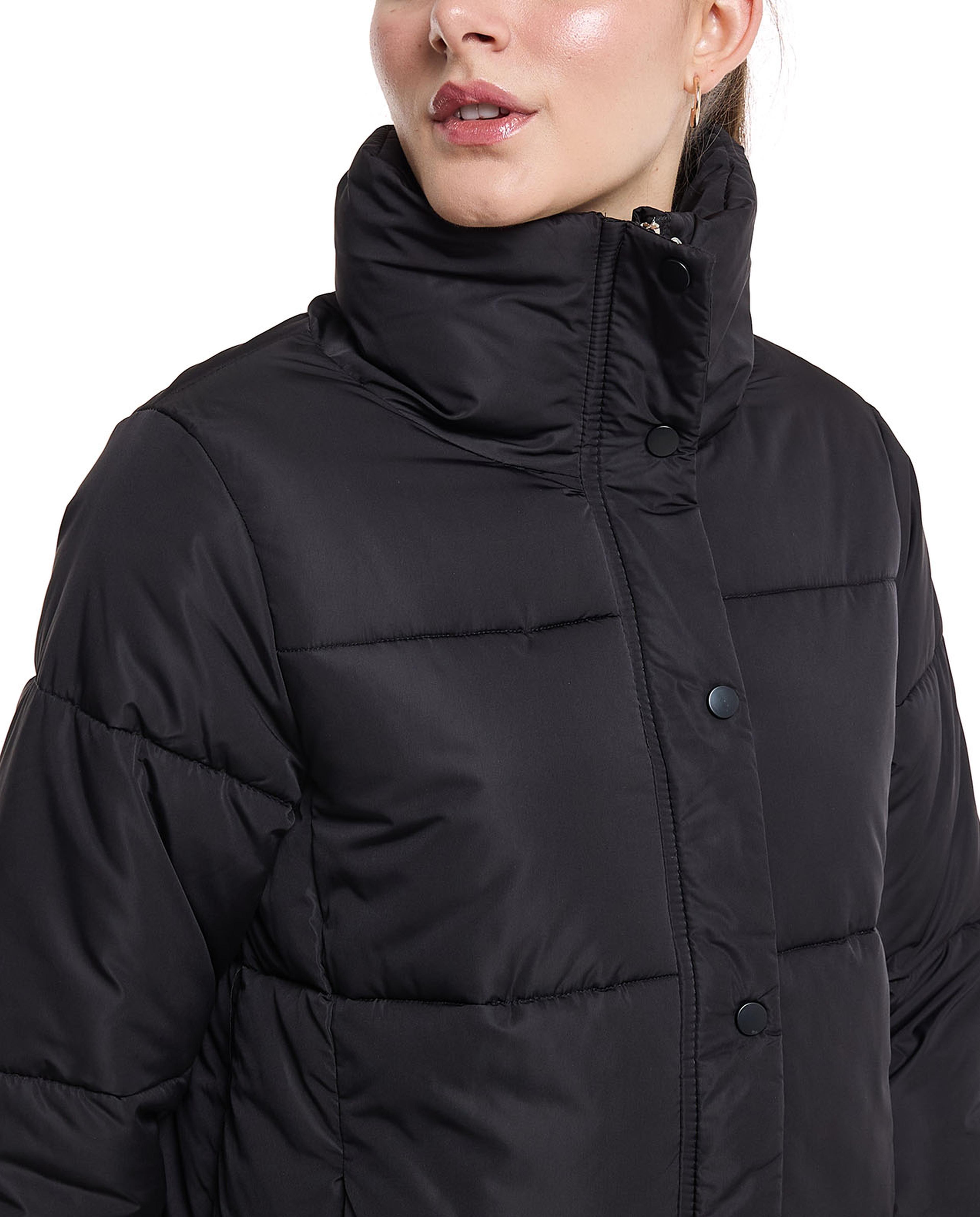 Puffer Jacket with Snap Closure