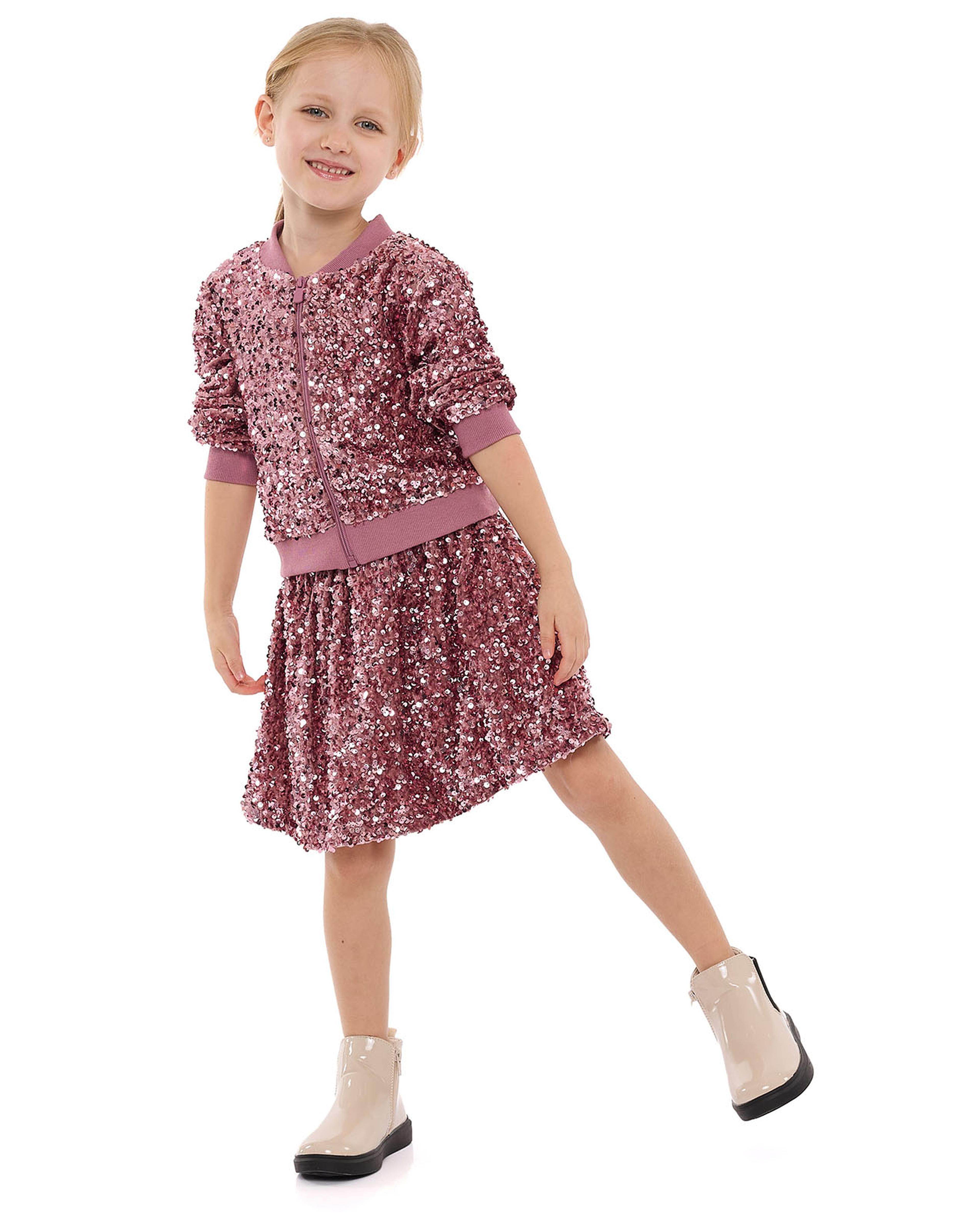 تنورة قصيرة مزينة بترتر