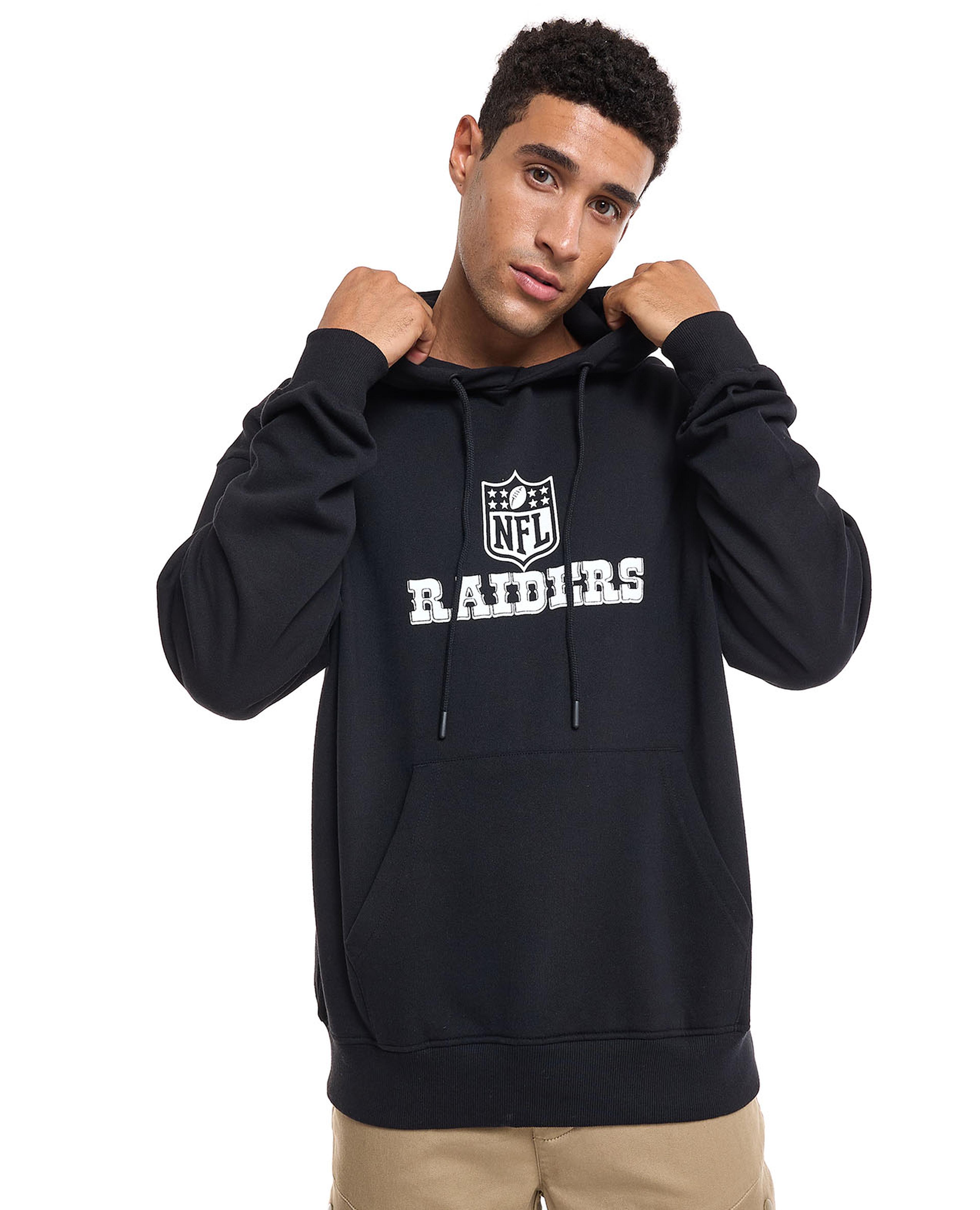 Print Detail Hoodie with Long Sleeves