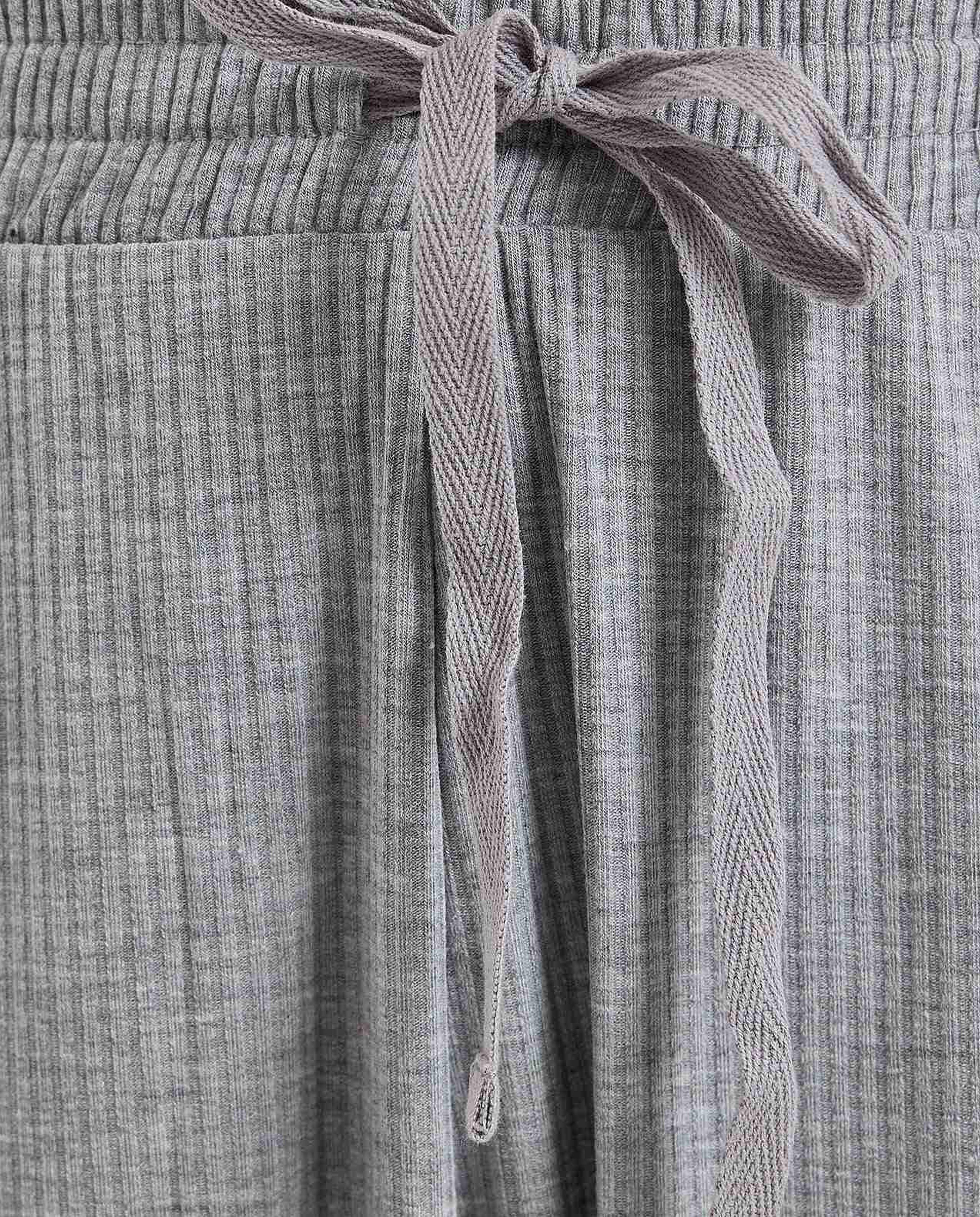 سروال بيجاما مرن برباط على الخصر