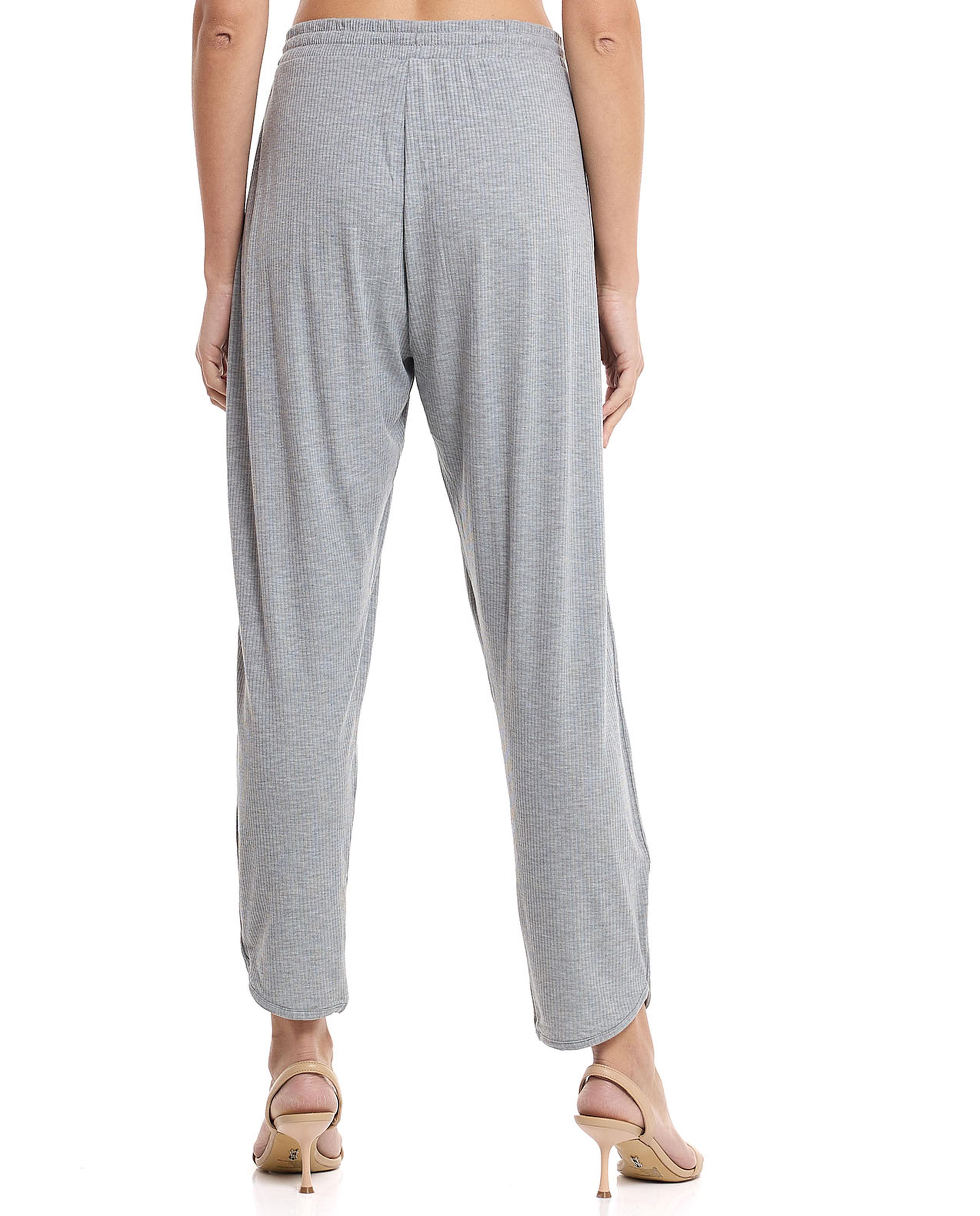 سروال بيجاما مرن برباط على الخصر