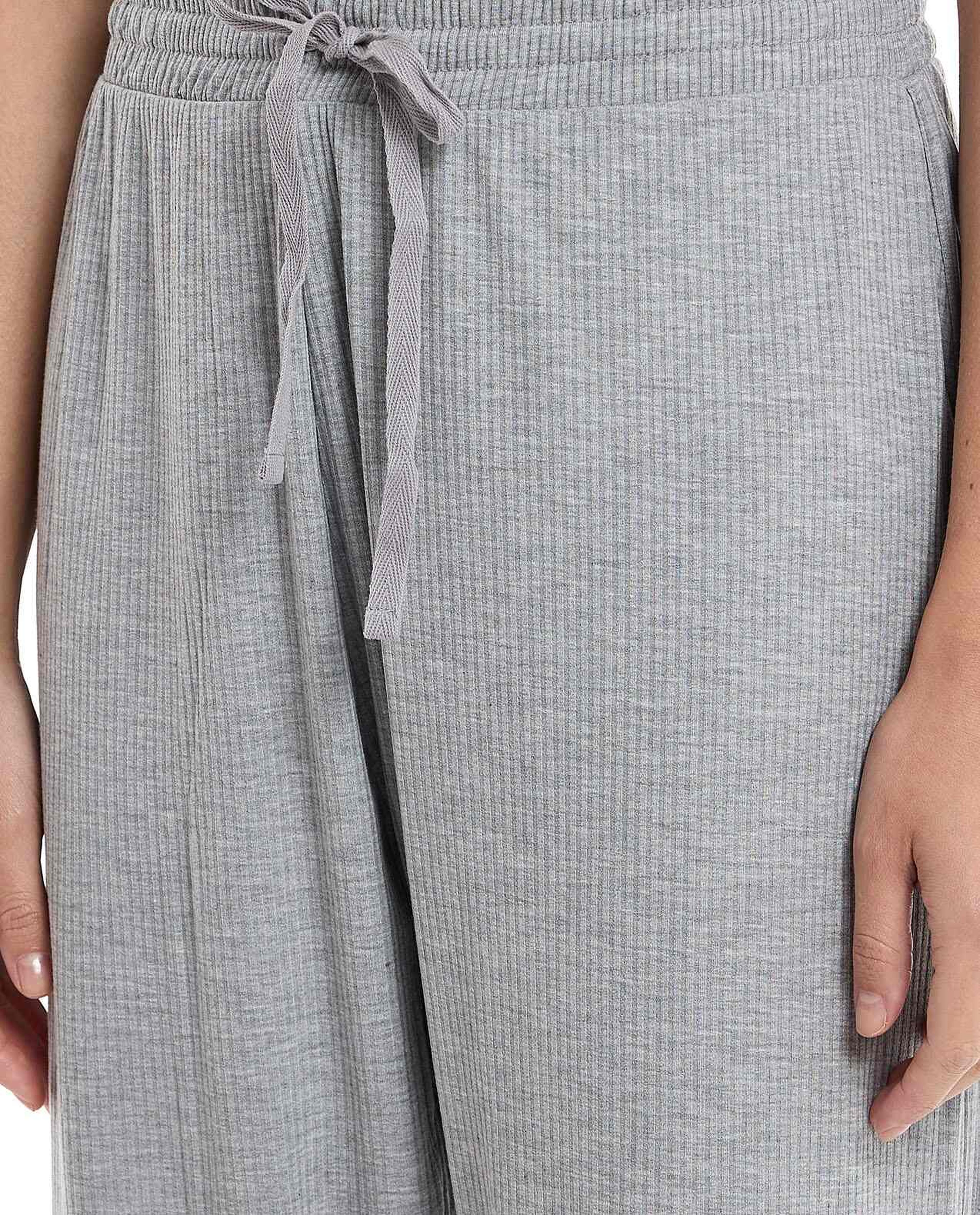 سروال بيجاما مرن برباط على الخصر