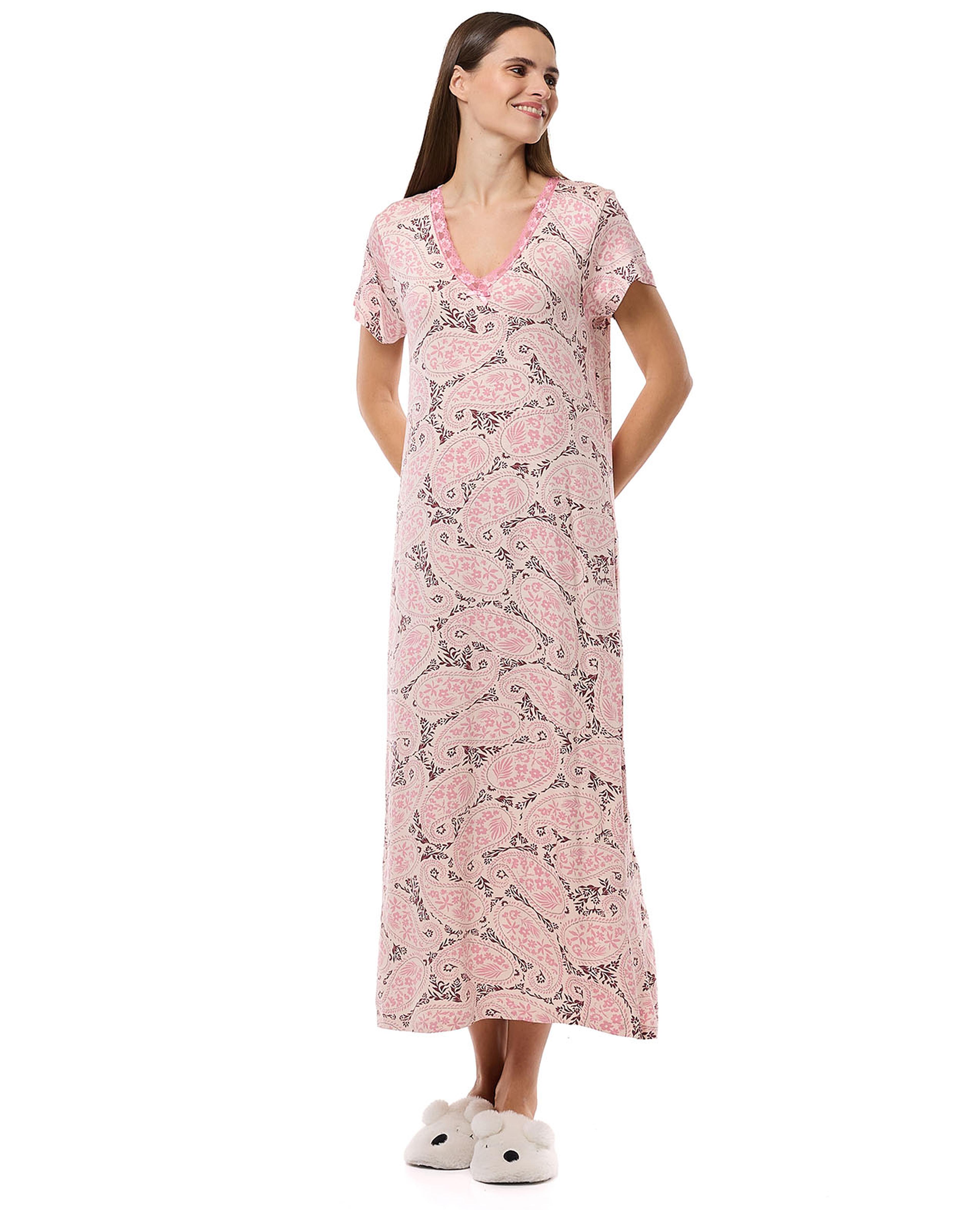 Paisley Print Nightgown