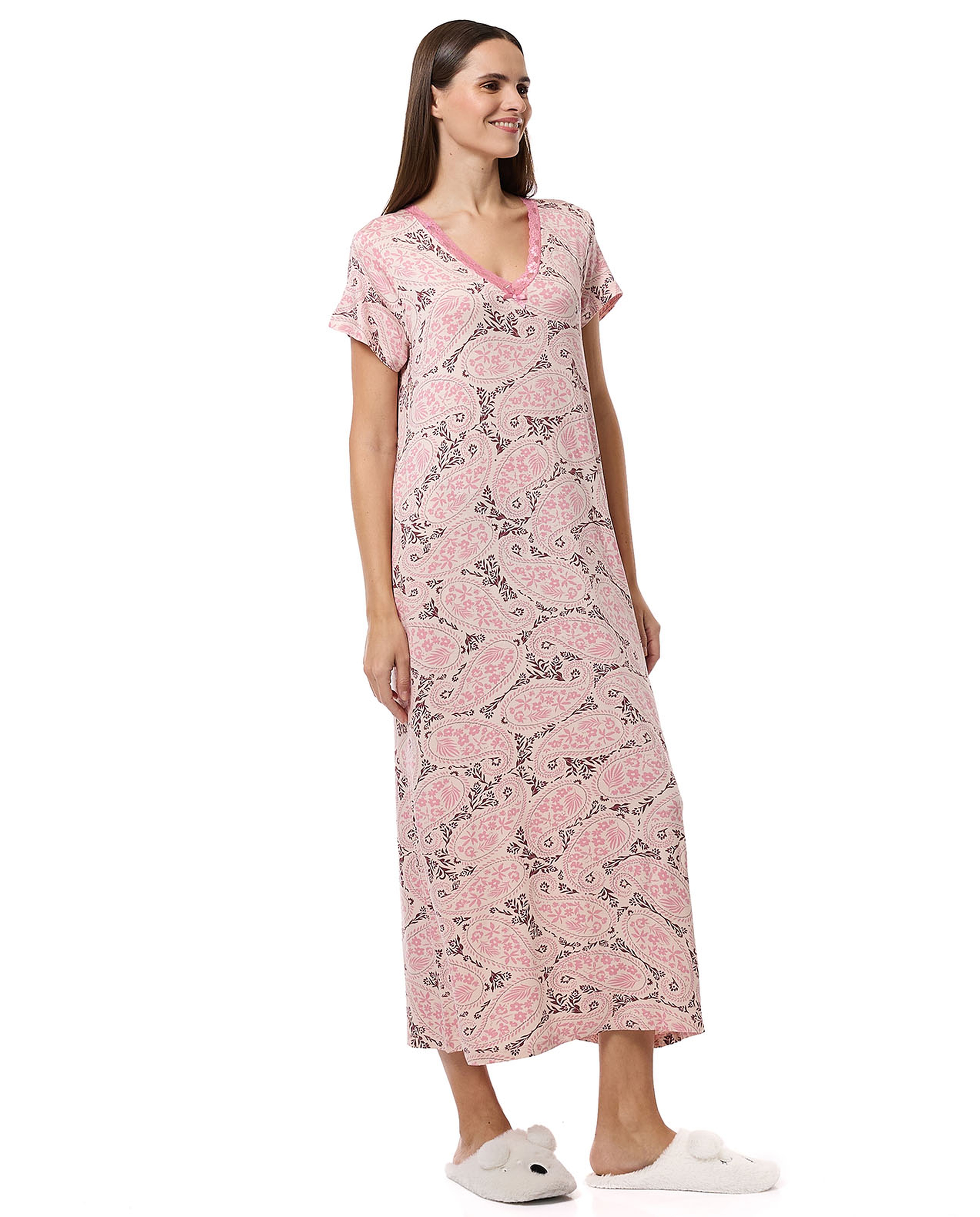 Paisley Print Nightgown