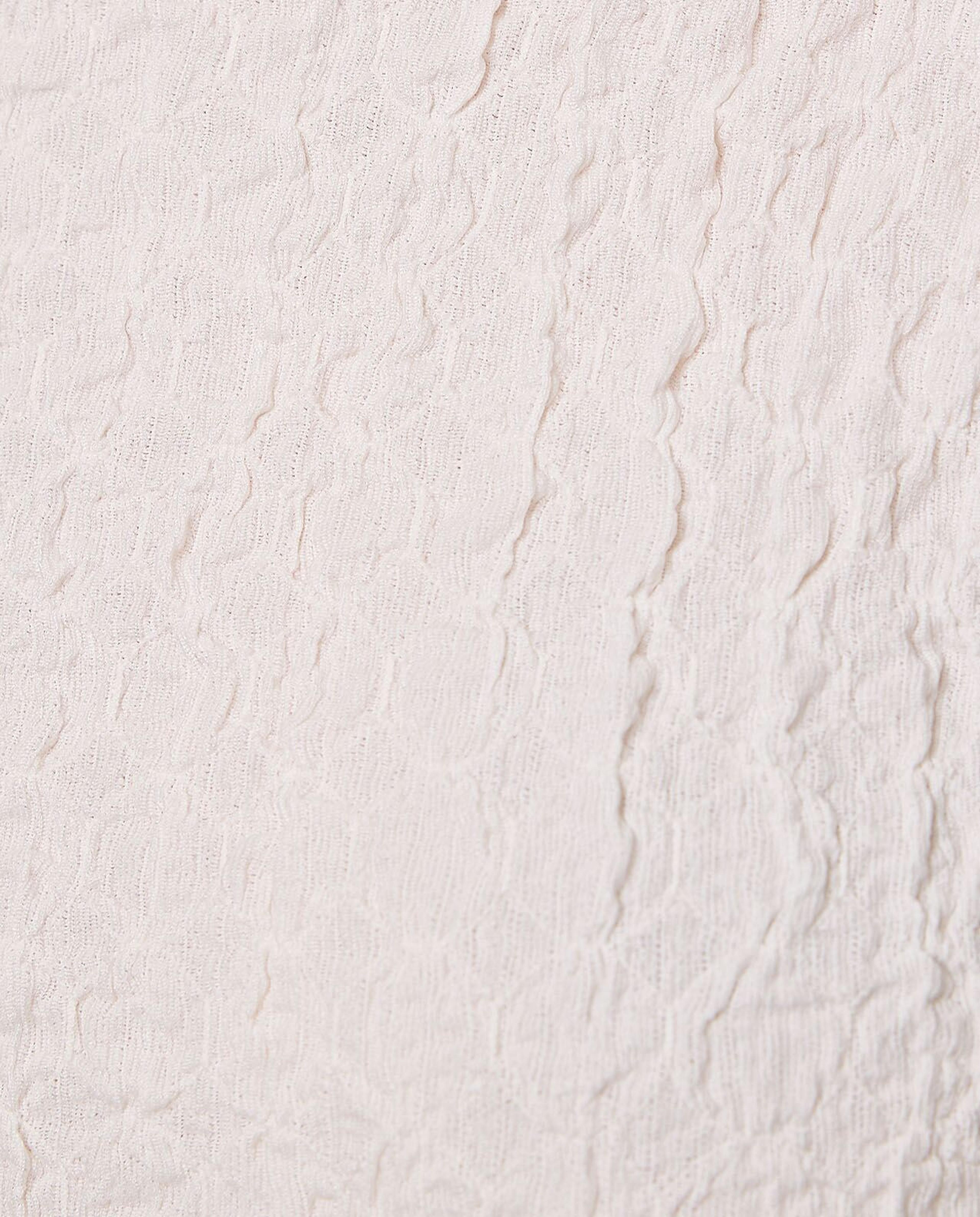 Textured Top with High Neck and Long Sleeves