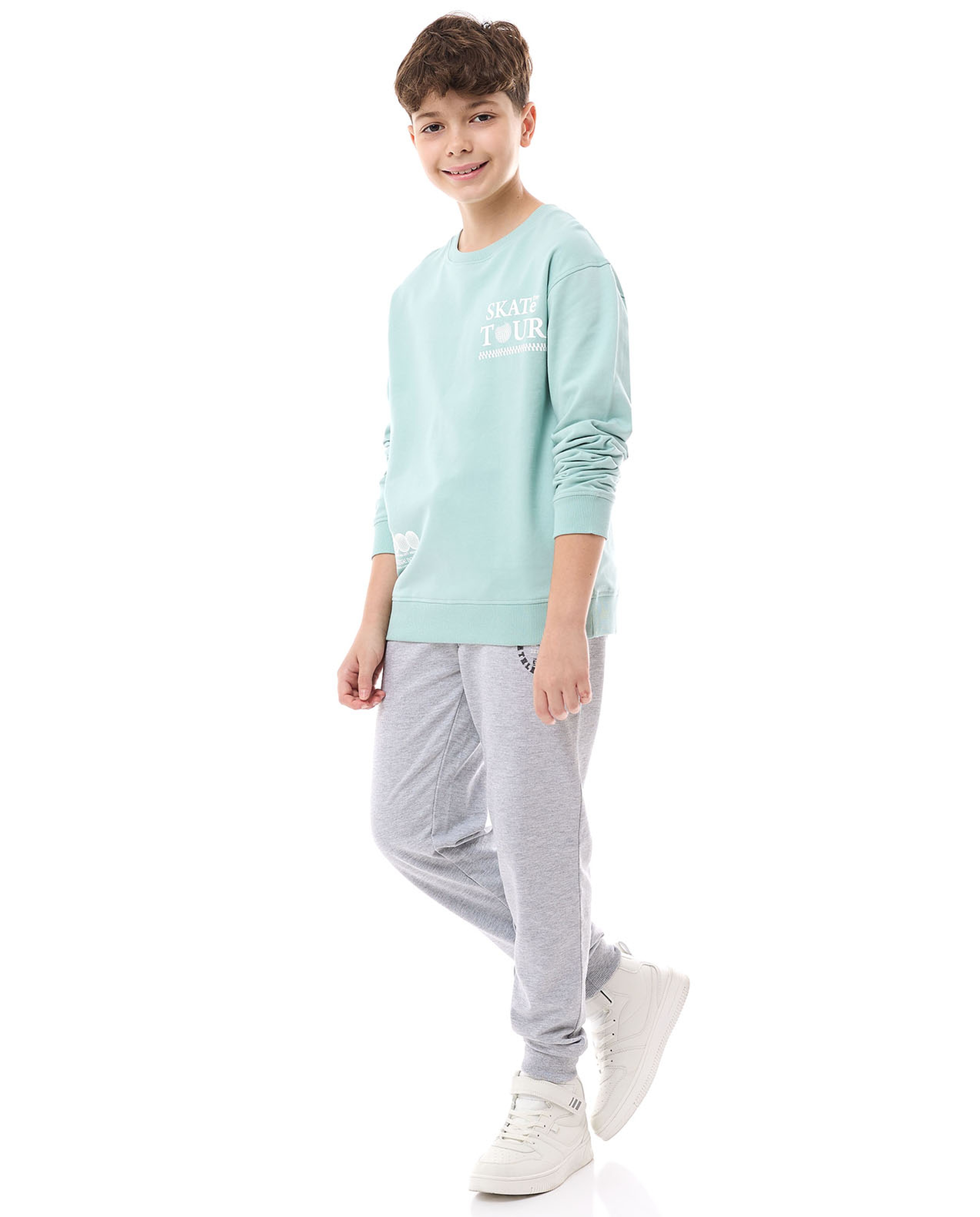 Print Detail Joggers with Drawstring Waist