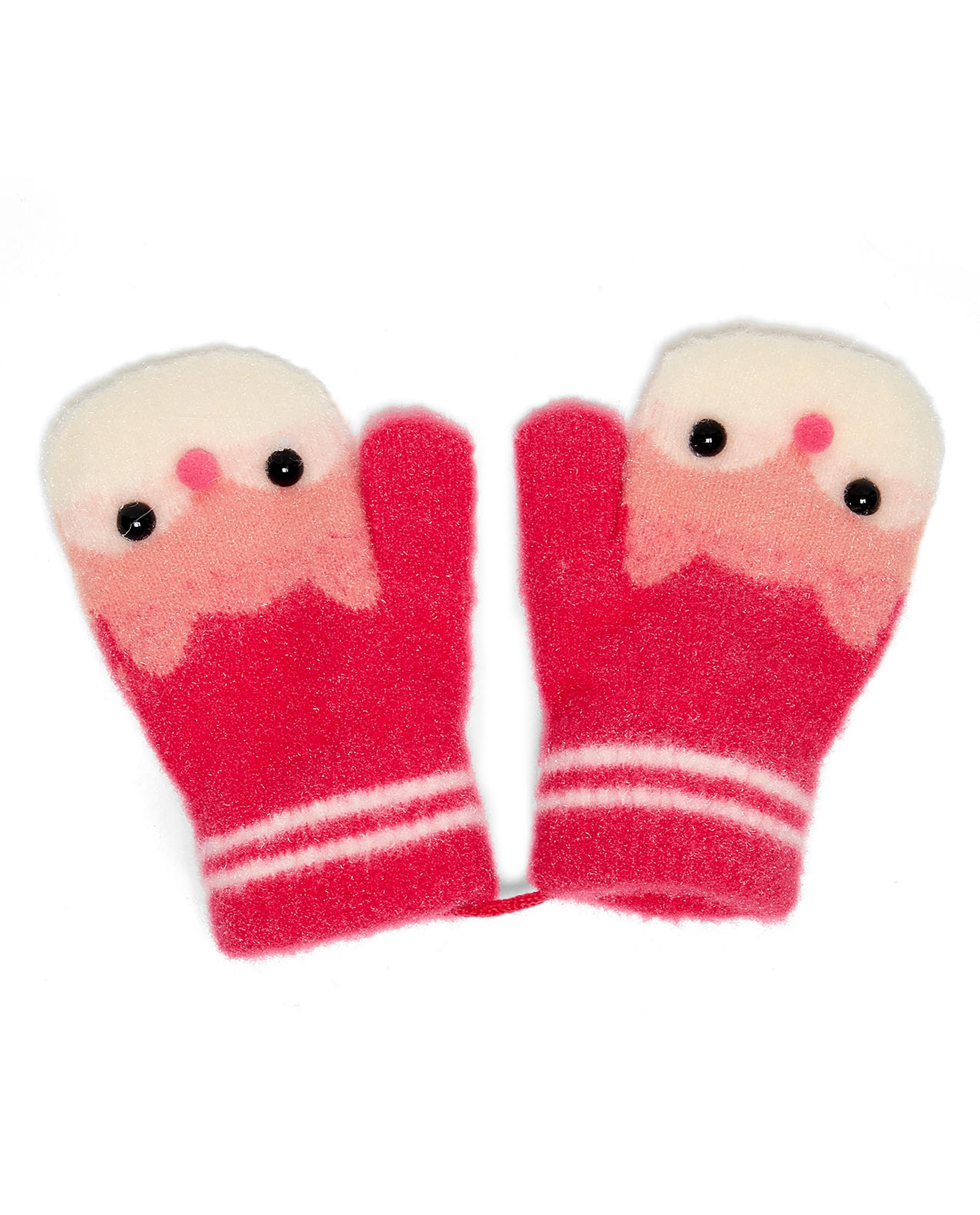 قفازات محبوكة بنقشة